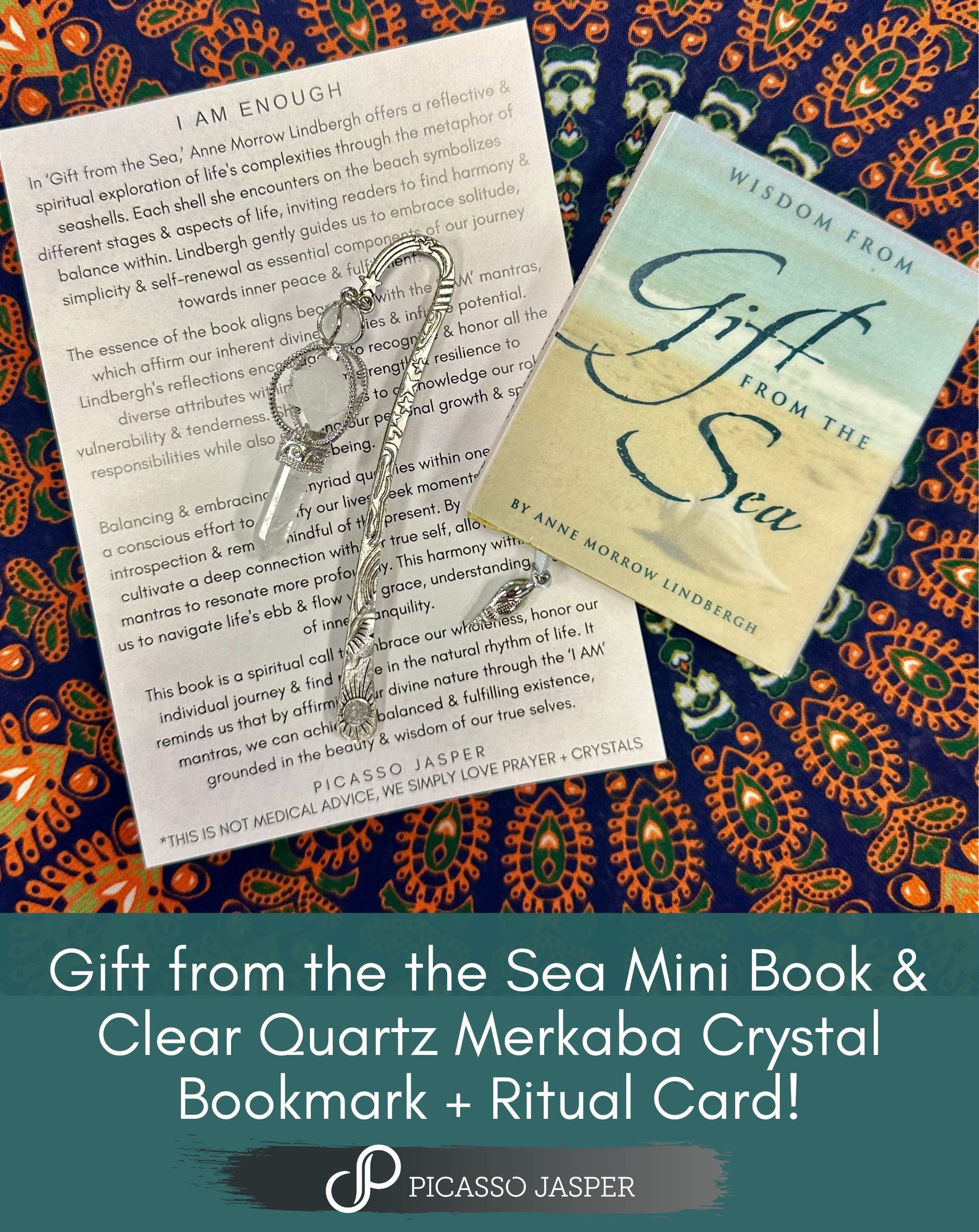 Ritual Bundle: Clear Quartz Crystal Bookmark + MINI BOOK: Spiritual Awakening & Harmony