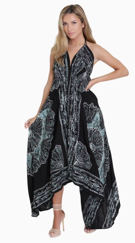 Last Ones! Astral Batik Scarf Dress