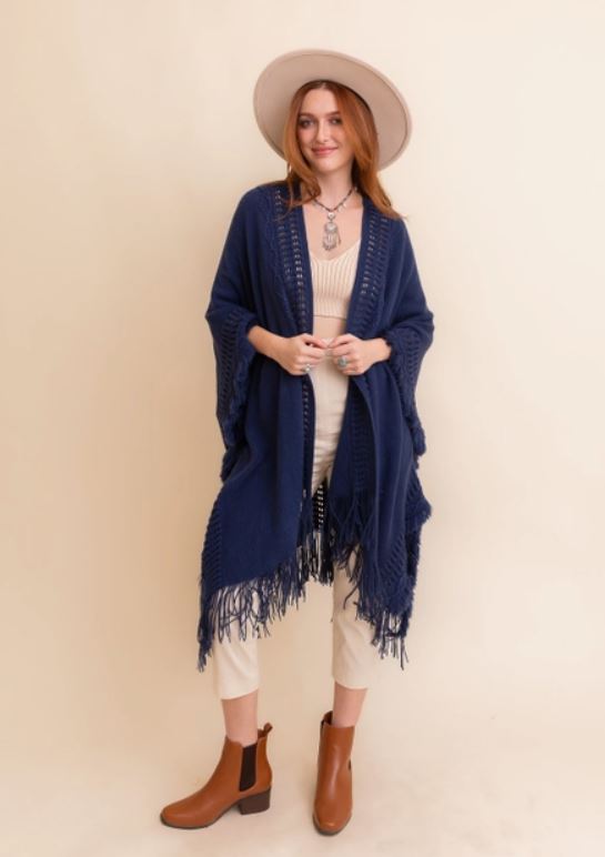 LAST ONE! Boho Fringe Boarder, Cozy Kimono