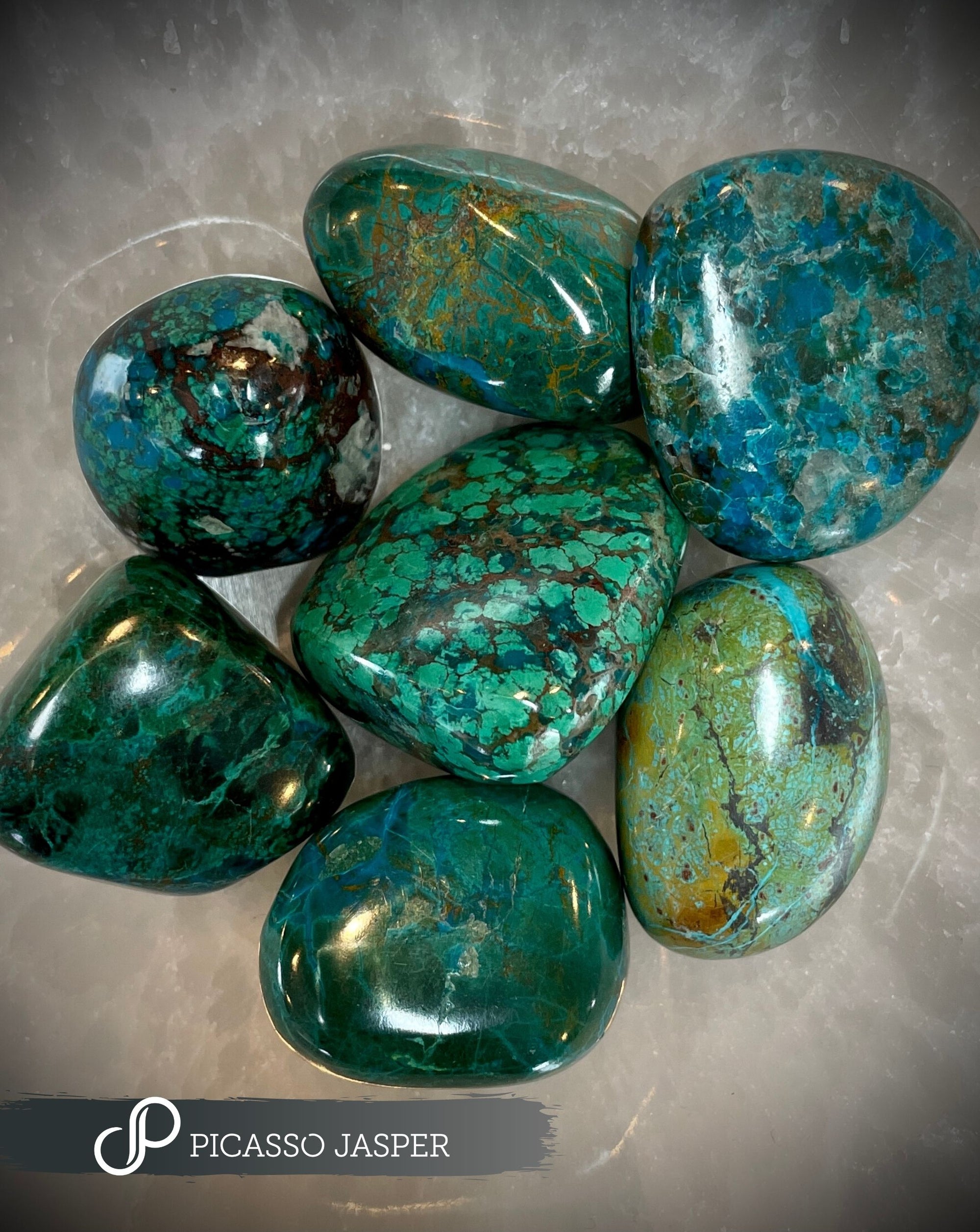 Chrysocolla, Tumbled Stone - Love, Balance, Communication, Wisdom