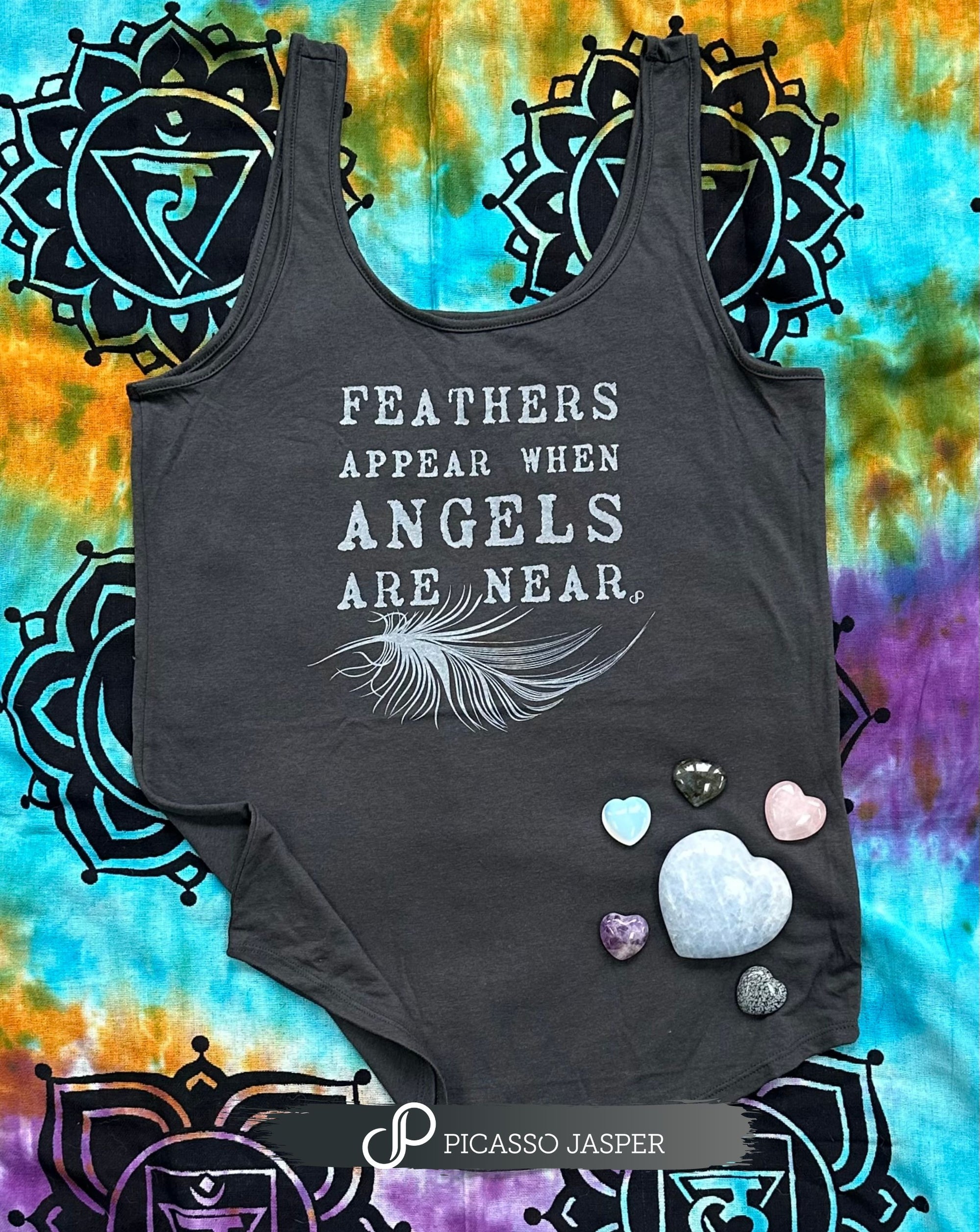 Feathers Appear When Angels Are Near, Grey Tank