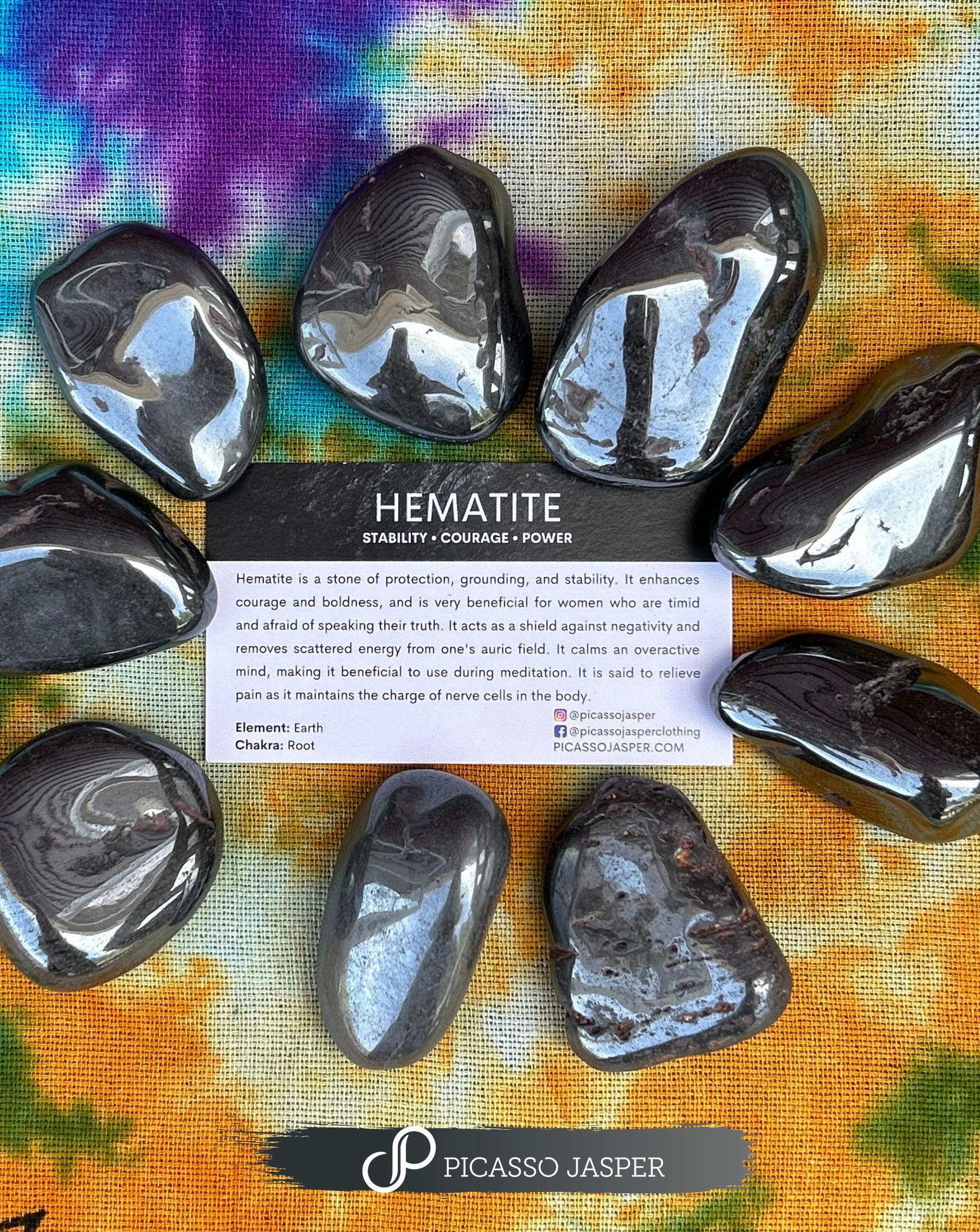 Hematite, Tumbled Stone - Stability, Protection, Power & Grounding