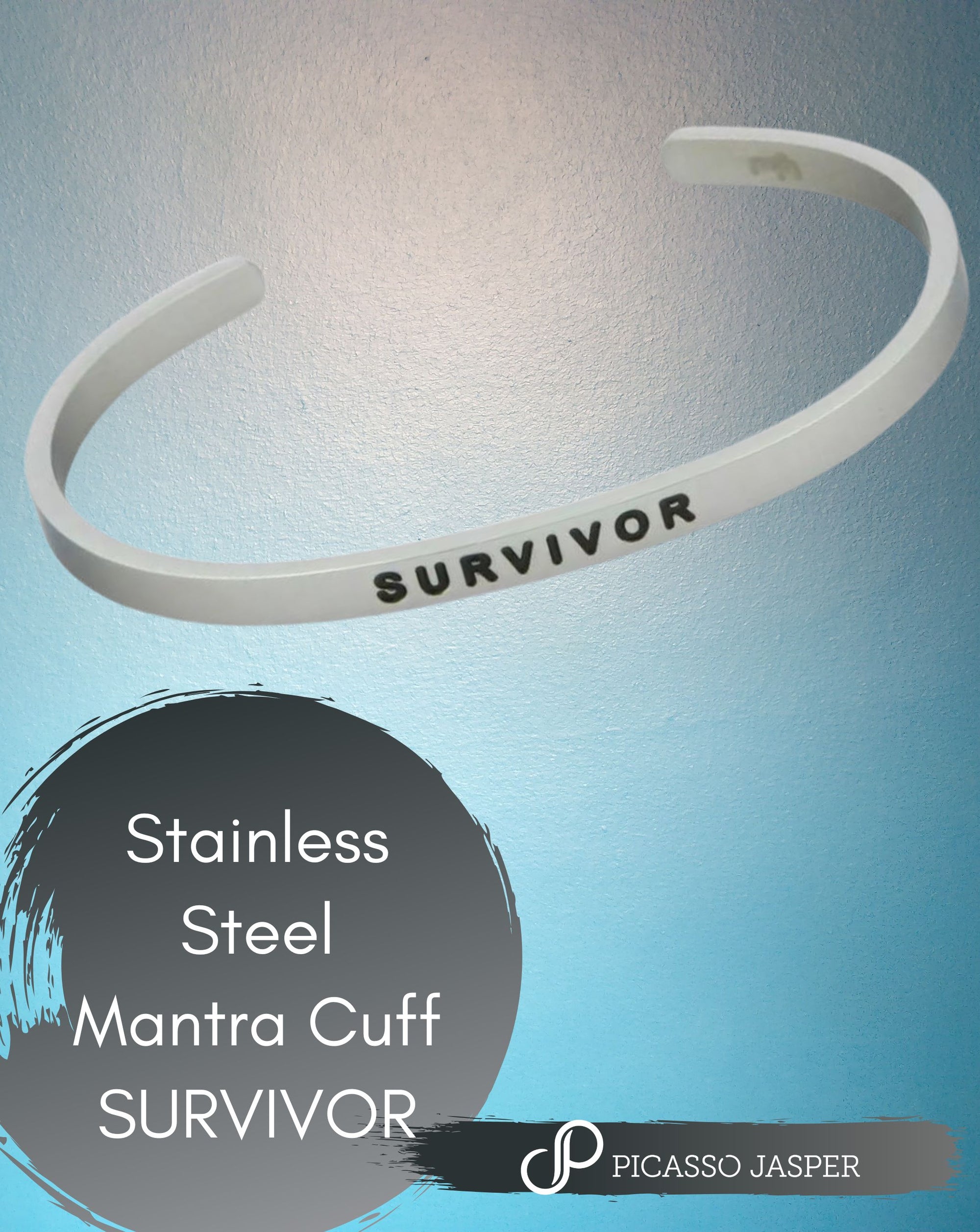 Stainless Steel: Mantra Cuff Bracelets