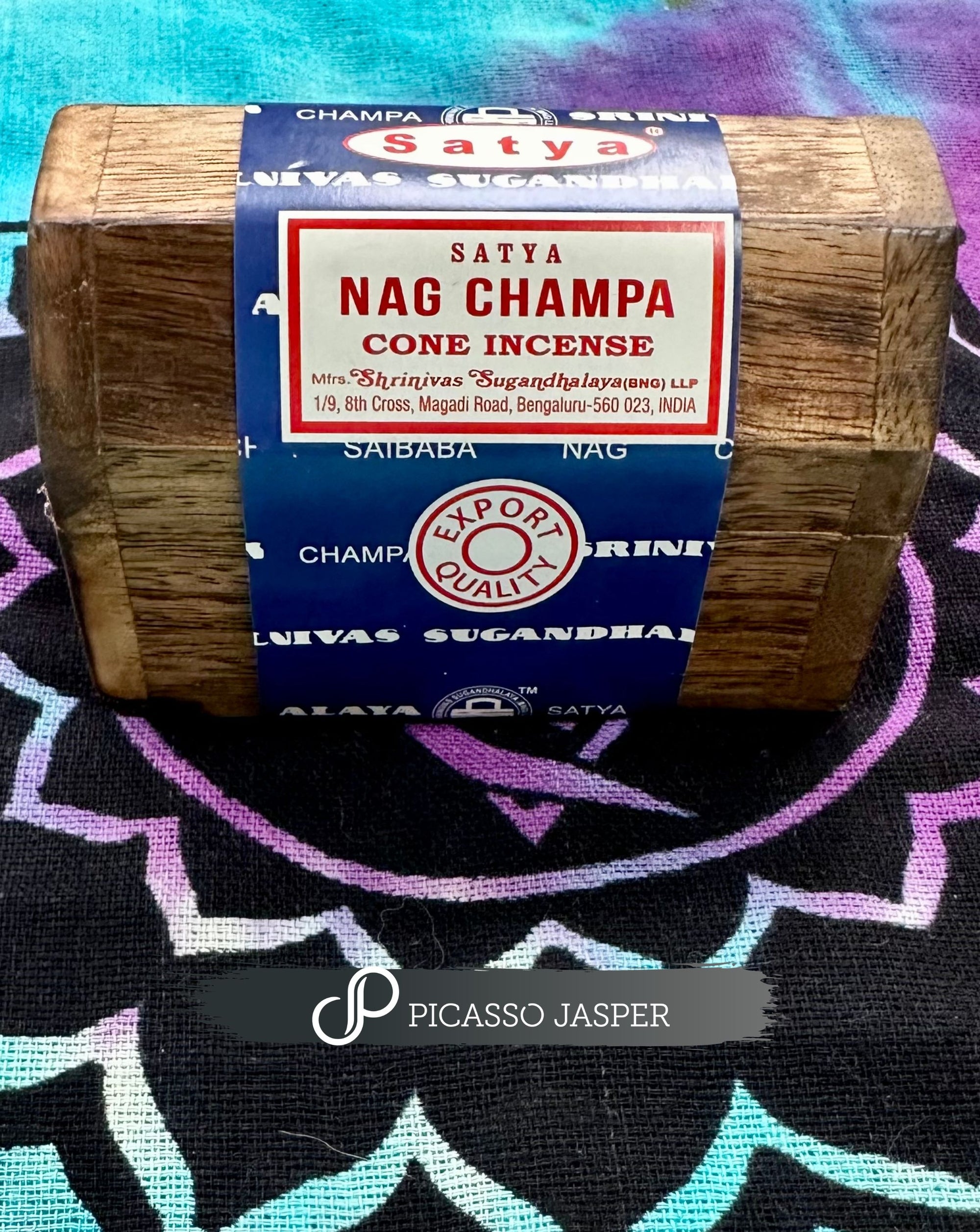Nag Champa Incense Cones + Mini Wood Burner