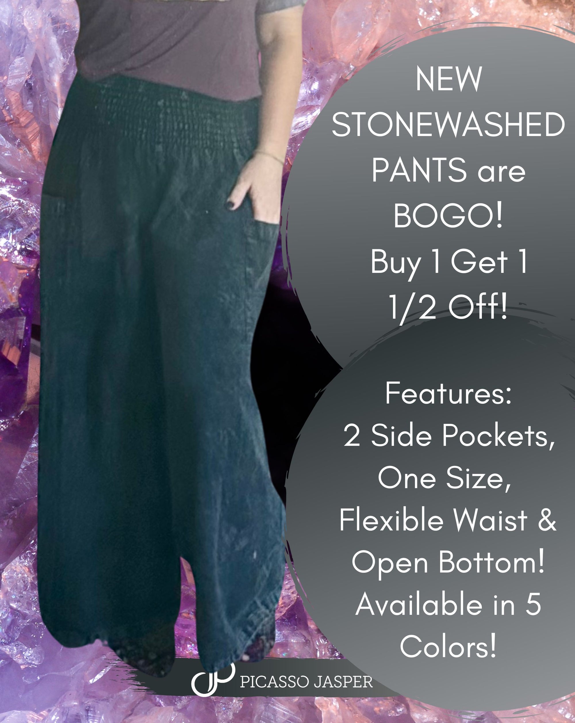 Two Pocket MAGIC, STONEWASHED Cotton Pant