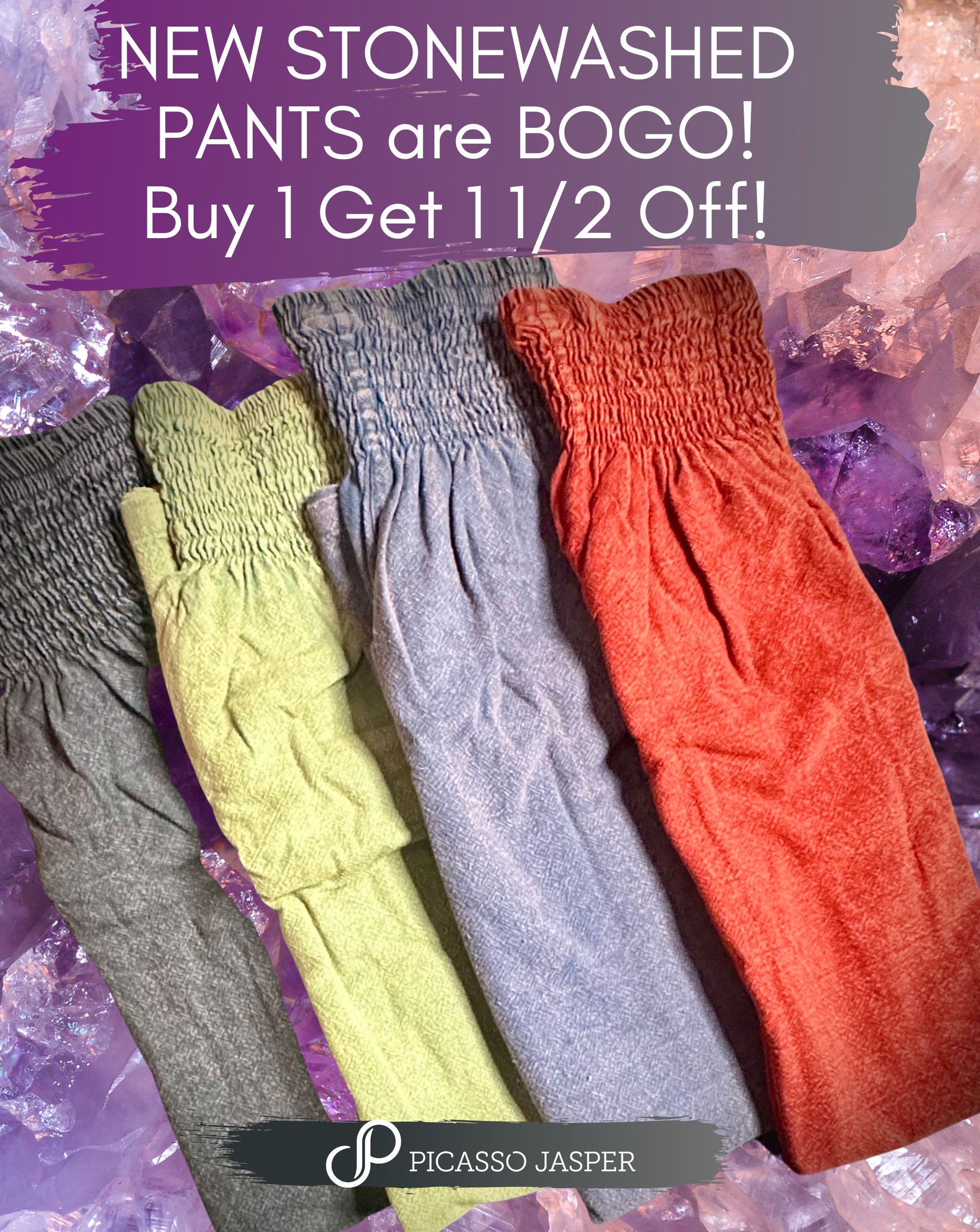 Two Pocket MAGIC, STONEWASHED Cotton Pant