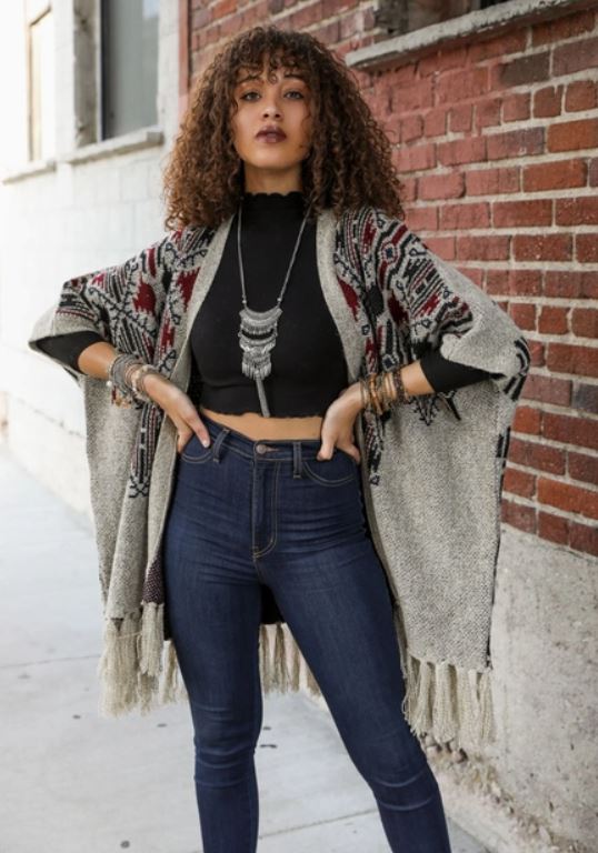 Last few! Heather Argyle Knit Ruana, Cozy Kimono