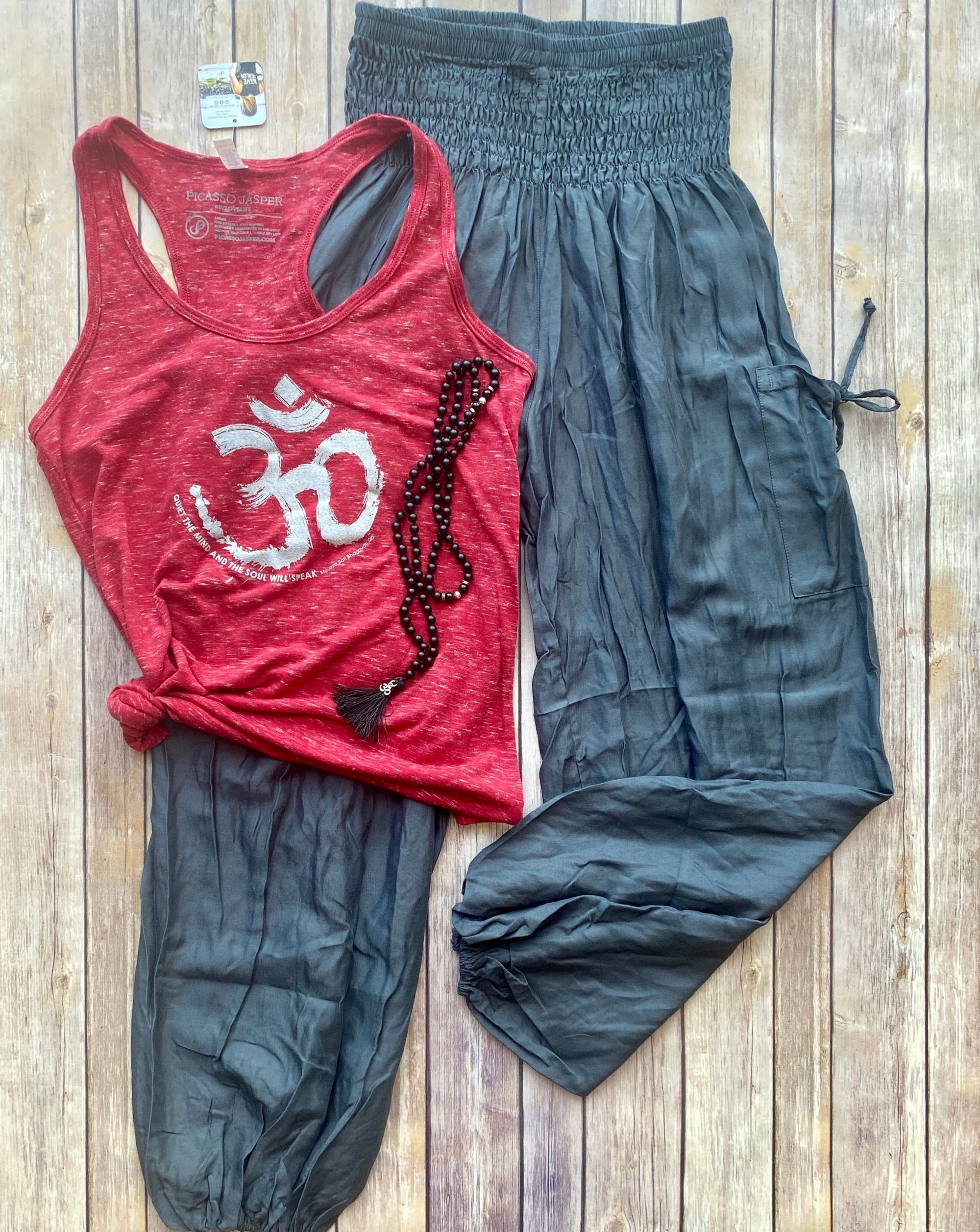 Last Ones! OM Tank & Gray Two Pocket Magic Pant + Crystal Bundle!