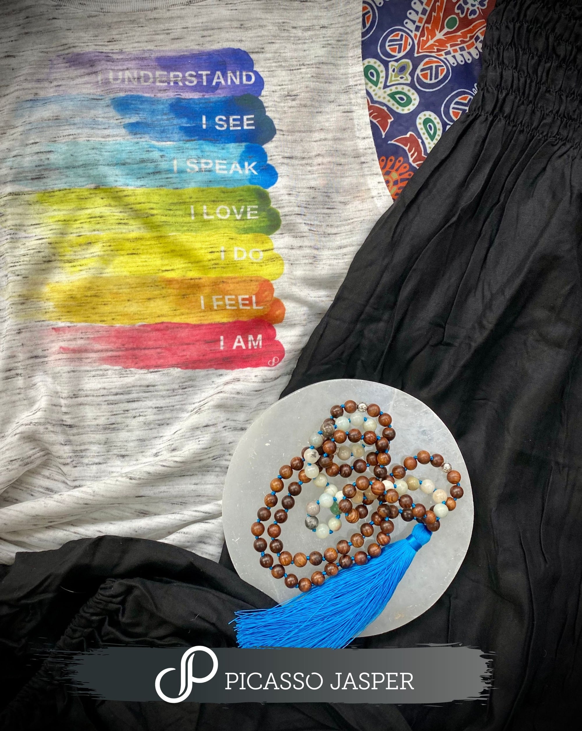 Chakra, Watercolor Print Muscle Tank