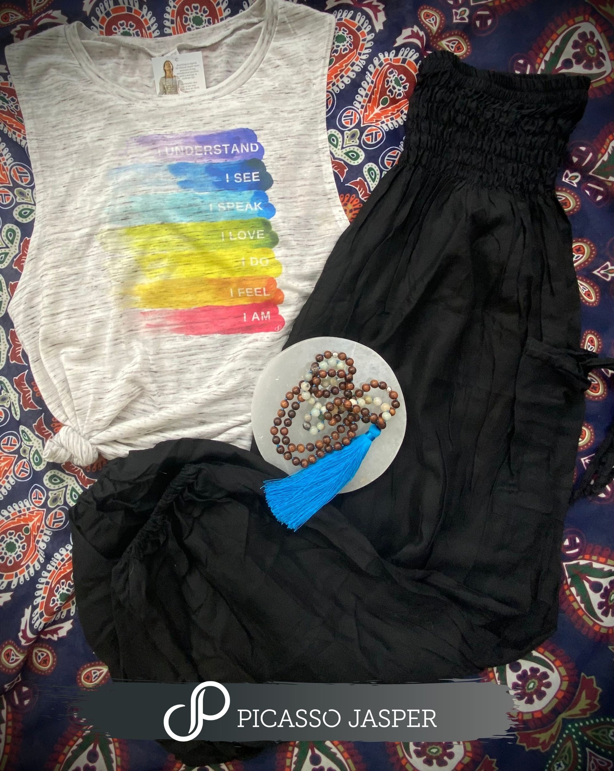 Chakra, Watercolor Print Muscle Tank