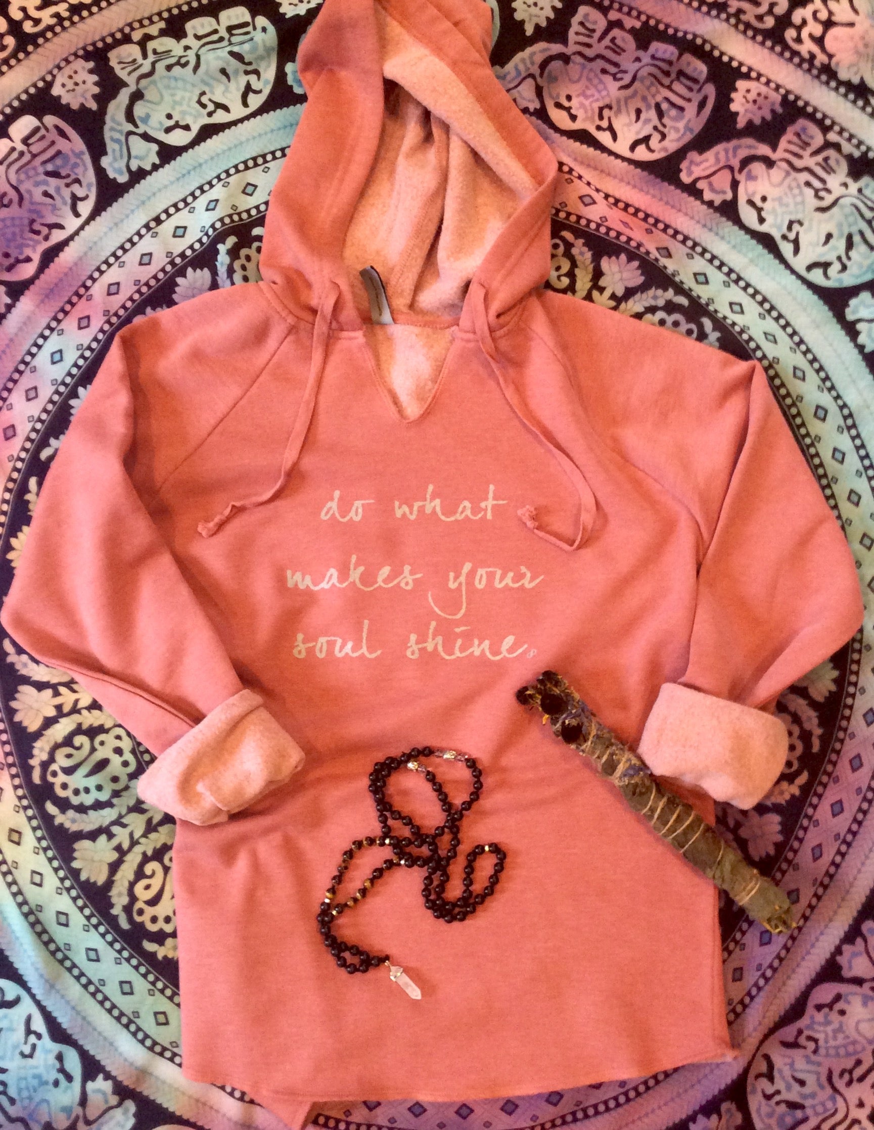 Last Few! Do What Makes Your Soul Shine, V-notch Hoodie Fleece
