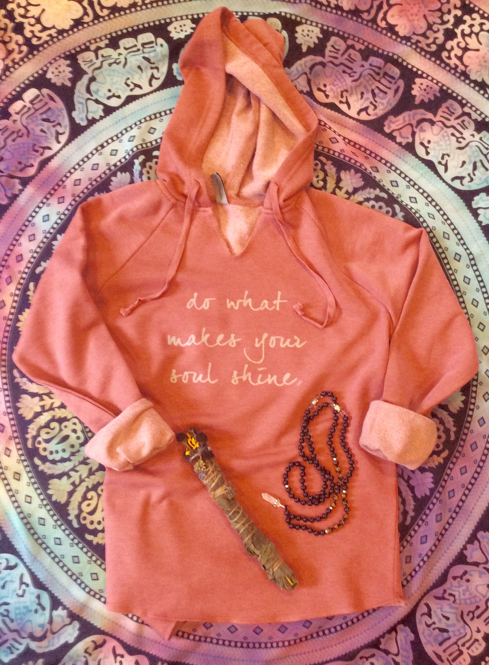 Last Few! Do What Makes Your Soul Shine, V-notch Hoodie Fleece