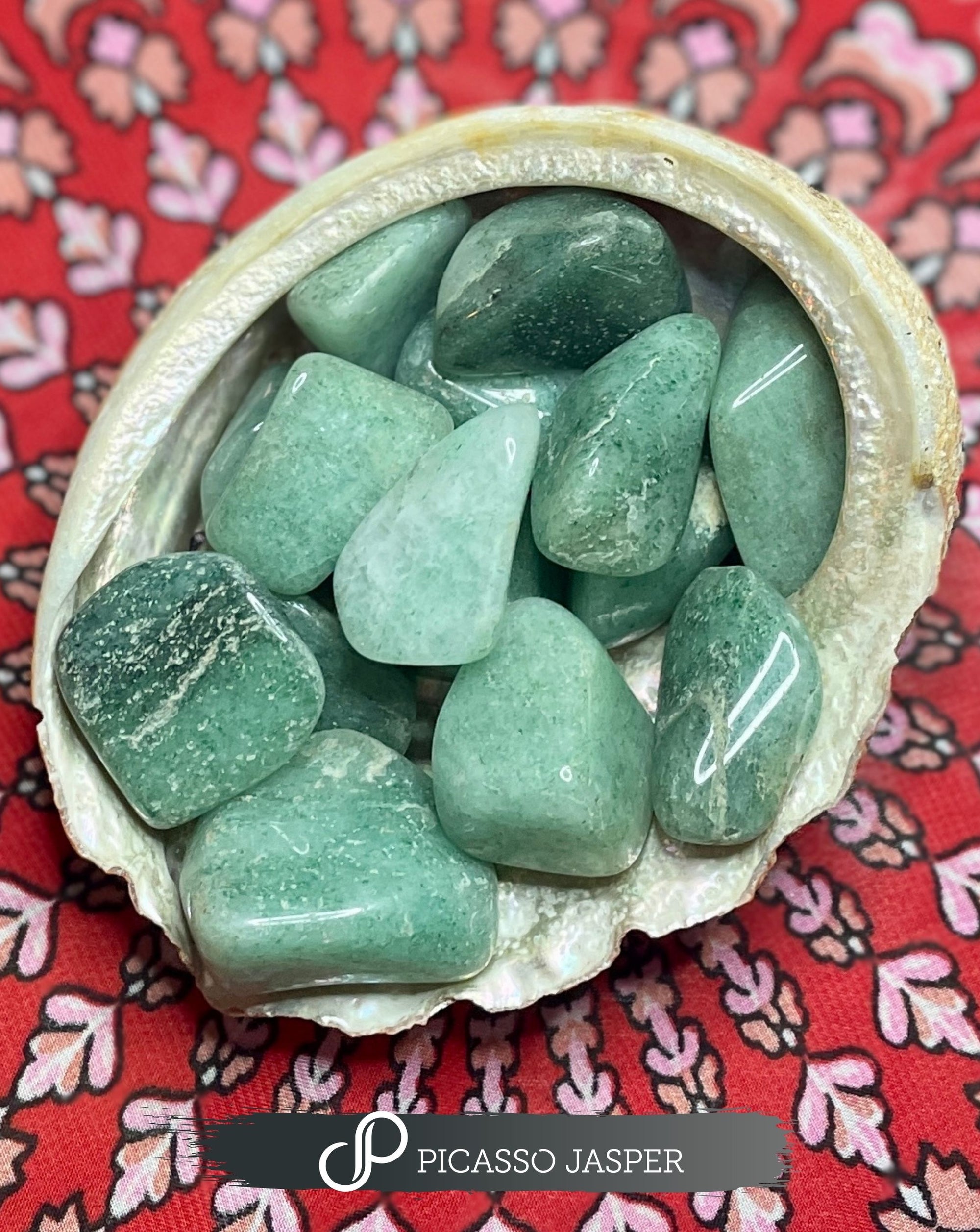 Green Aventurine, Tumbled Stone - Prosperity, Courage, Leadership & LUCK!