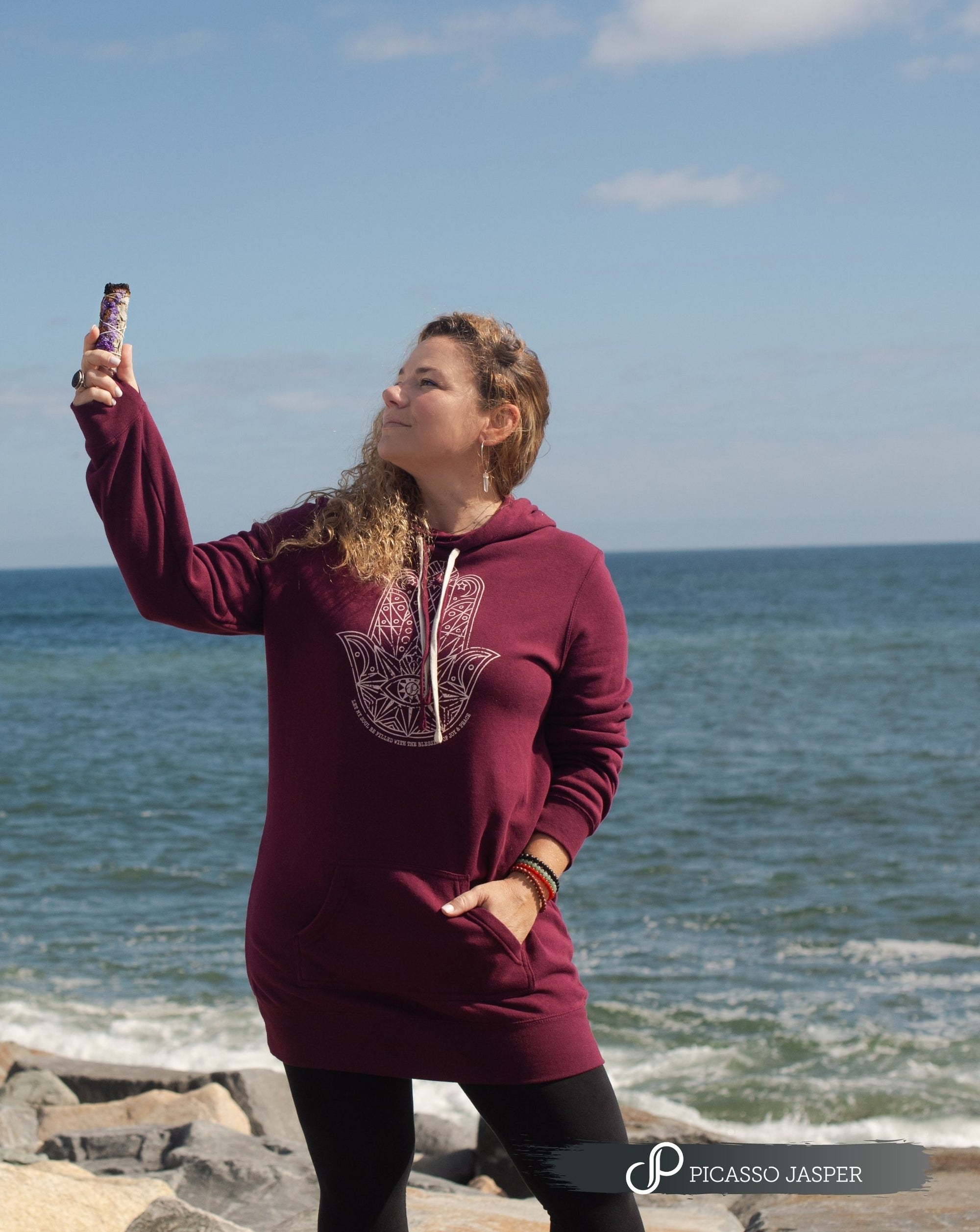 Hamsa Blessing, Sweatshirt Dress