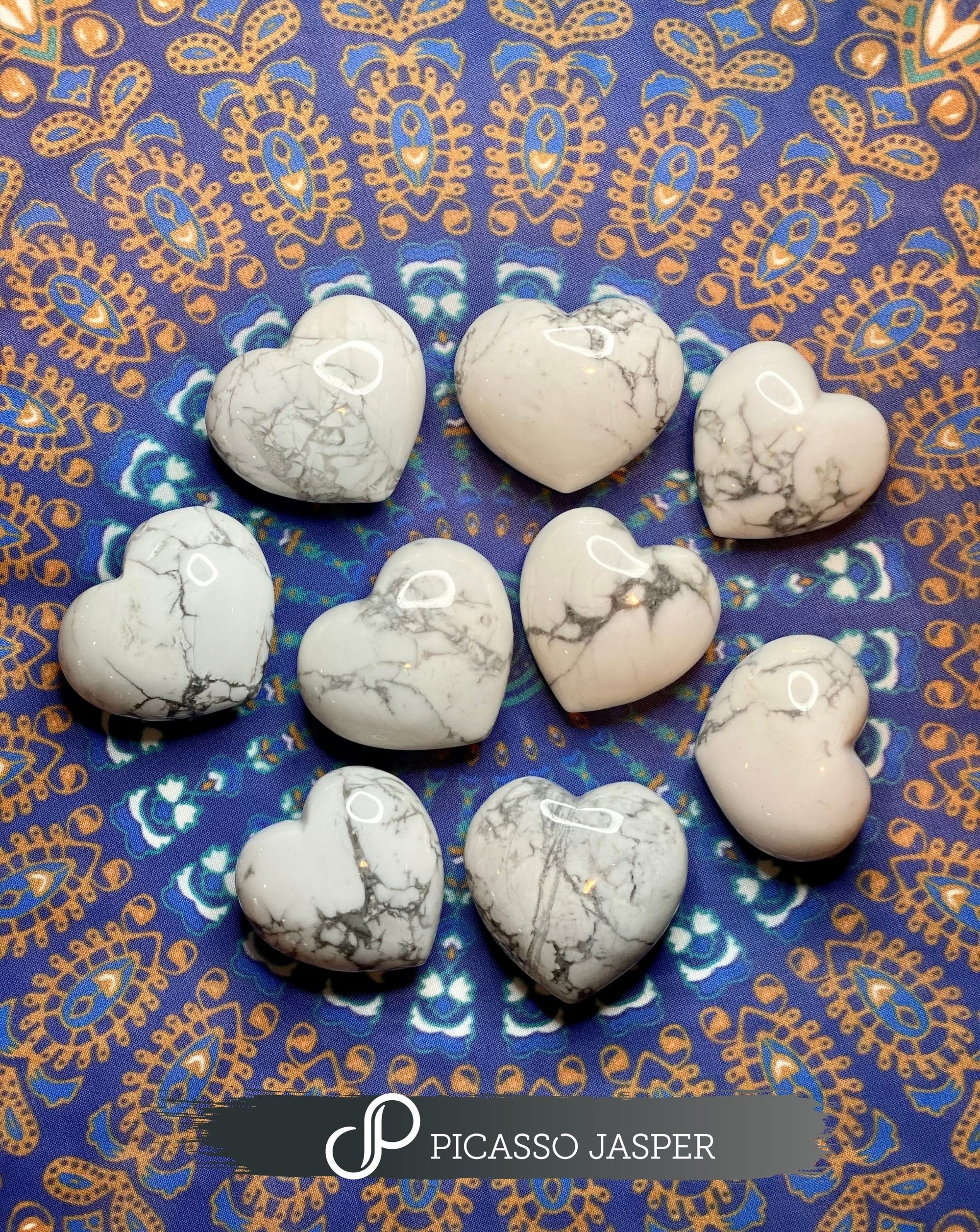 Howlite Heart- Calm, Patience & Compassion