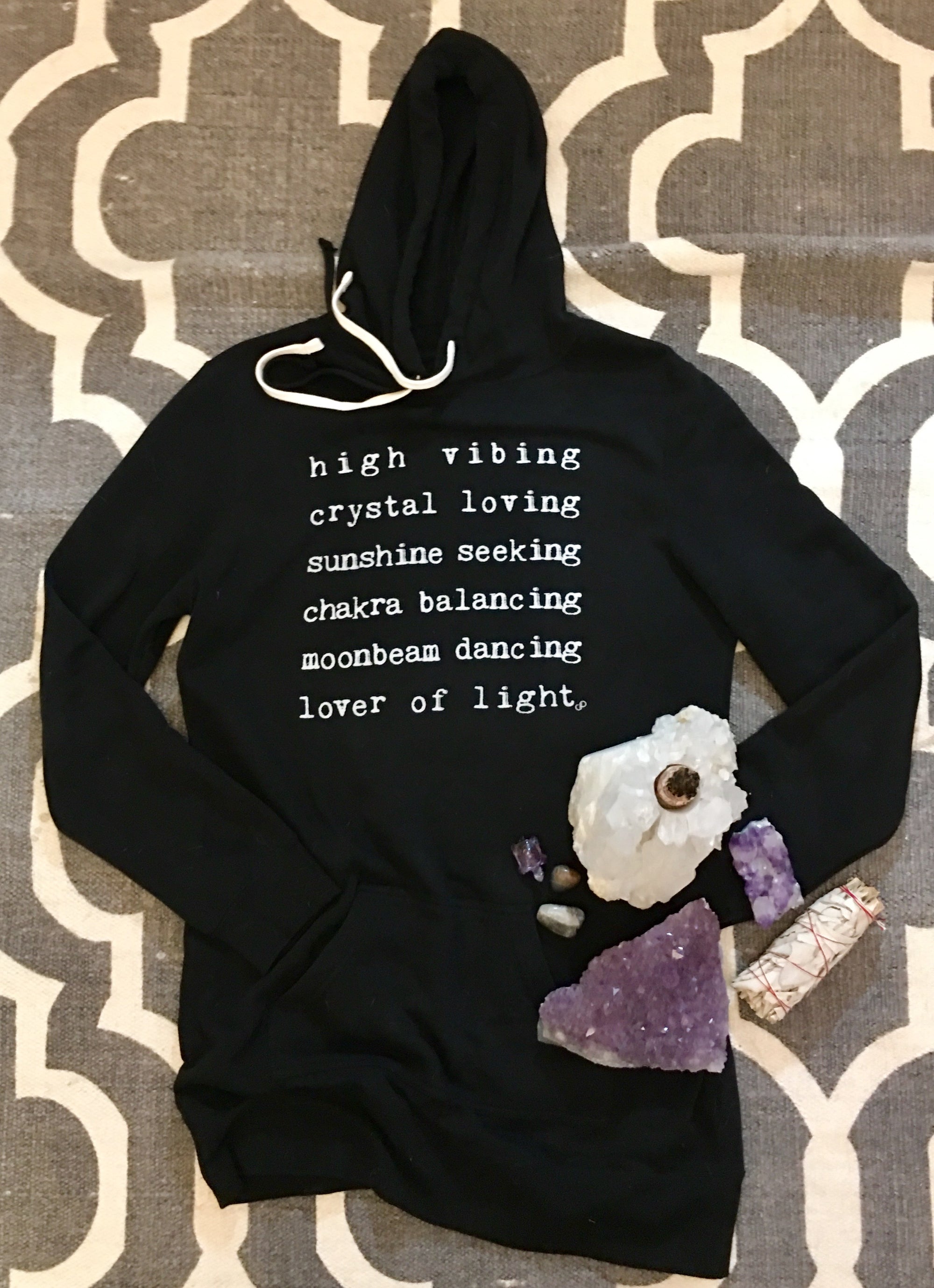 Lover of Light, Black Sweatshirt Dress