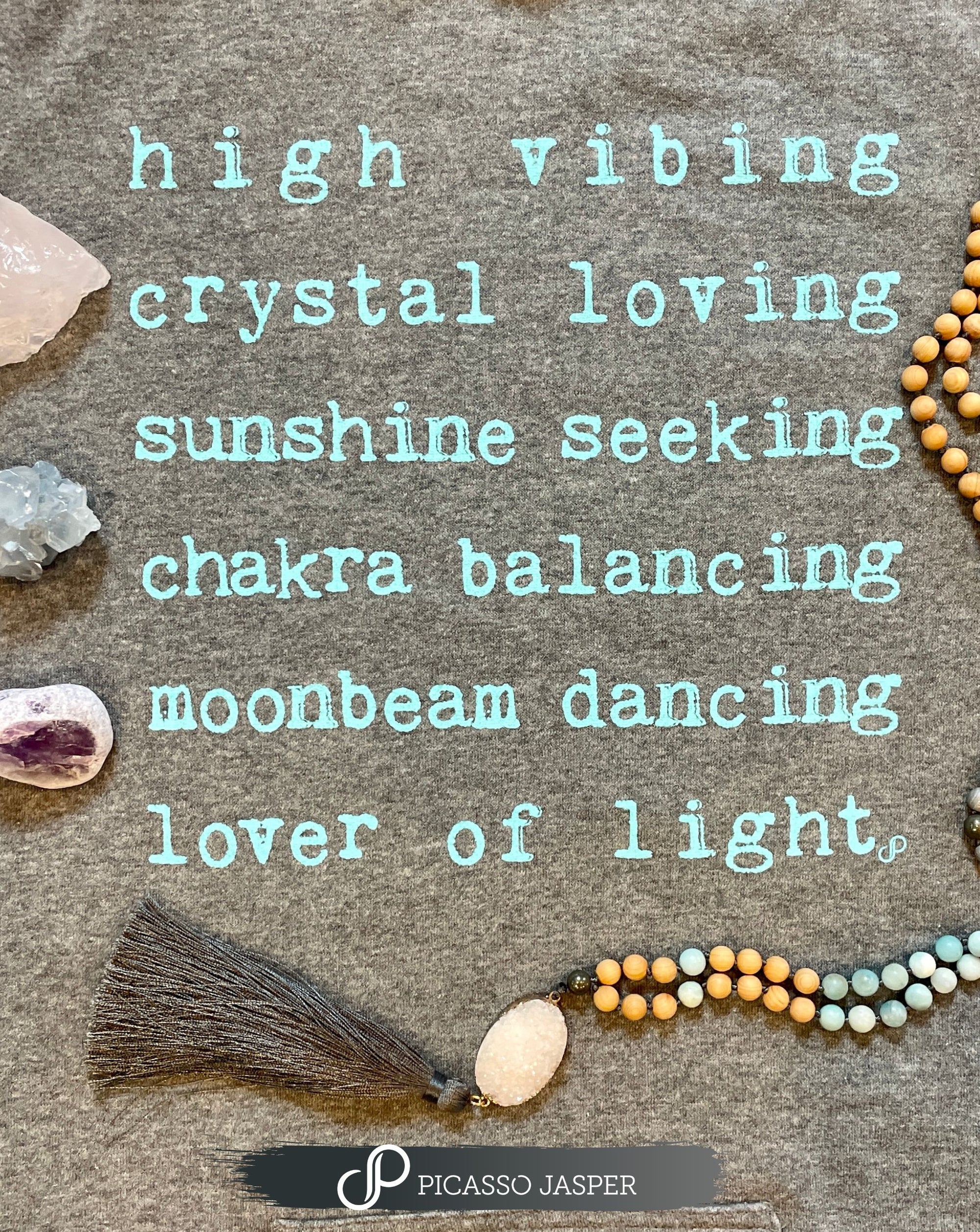 Lover of Light, Light Gray with Teal Ink Sweatshirt Dress