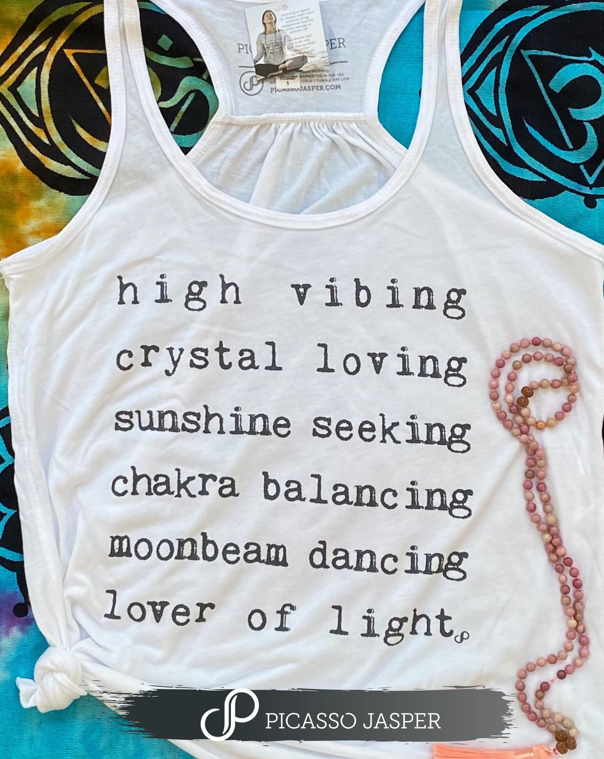 Lover of Light, White Flowy Tank