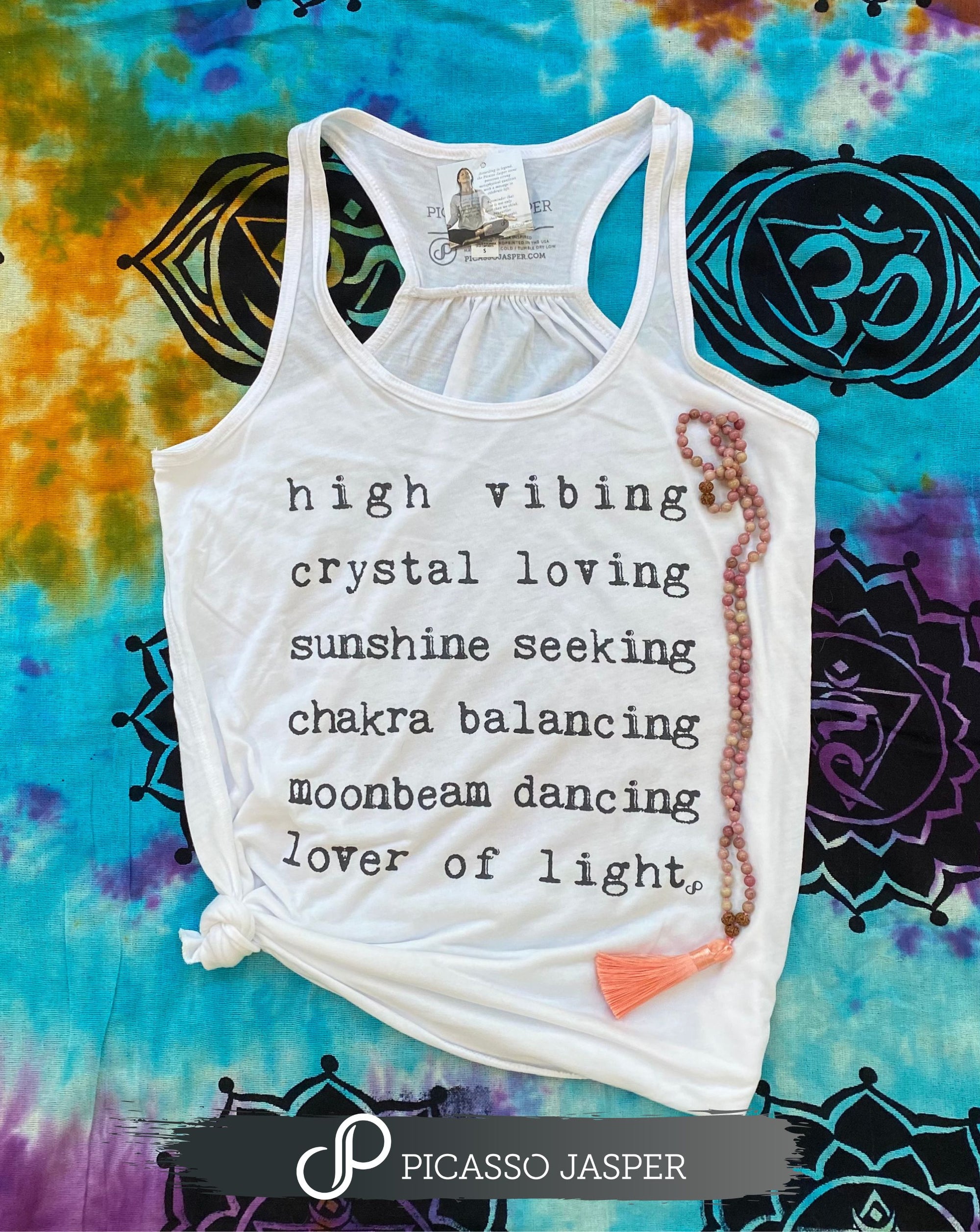 Lover of Light, White Flowy Tank