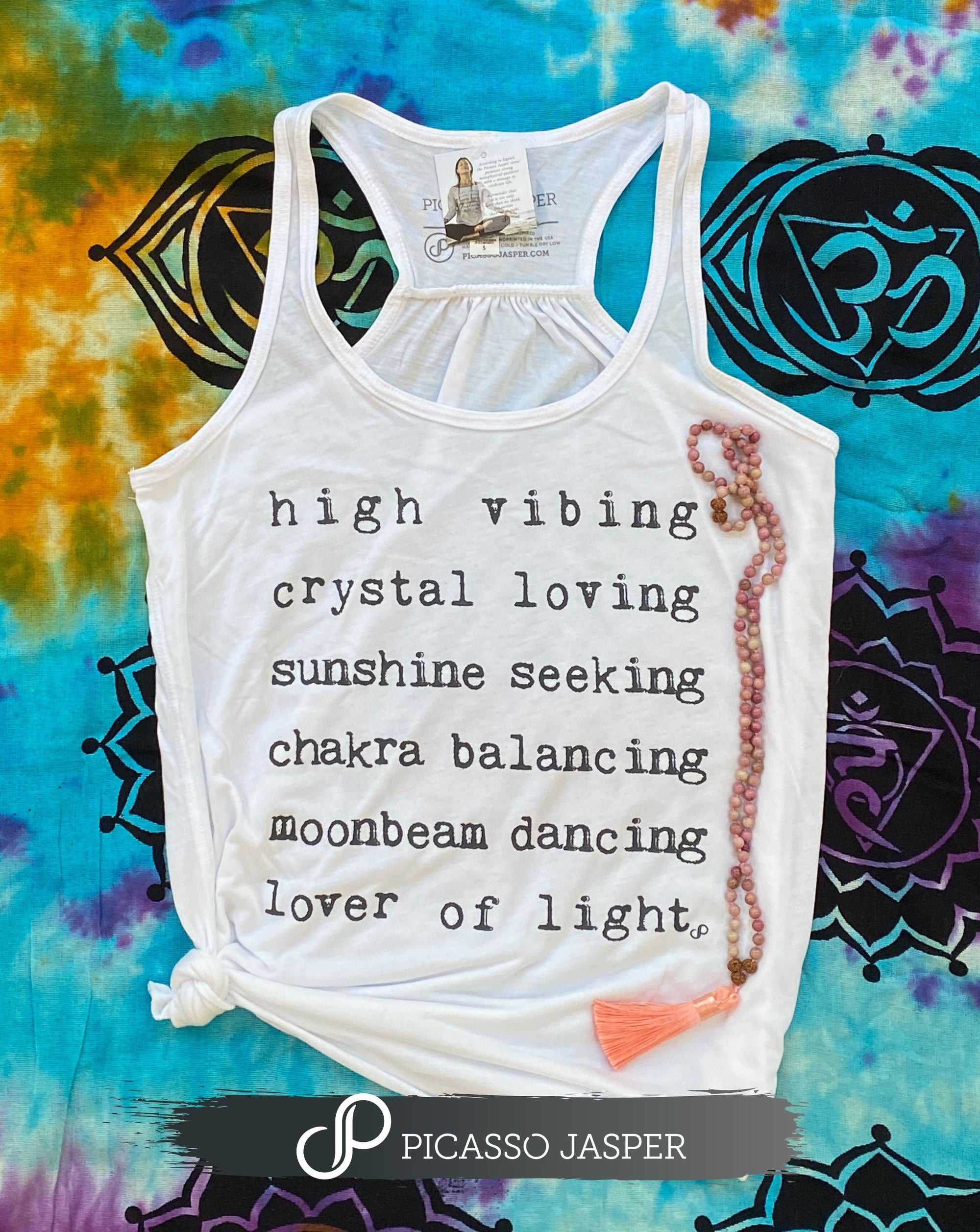 Lover of Light, White Flowy Tank