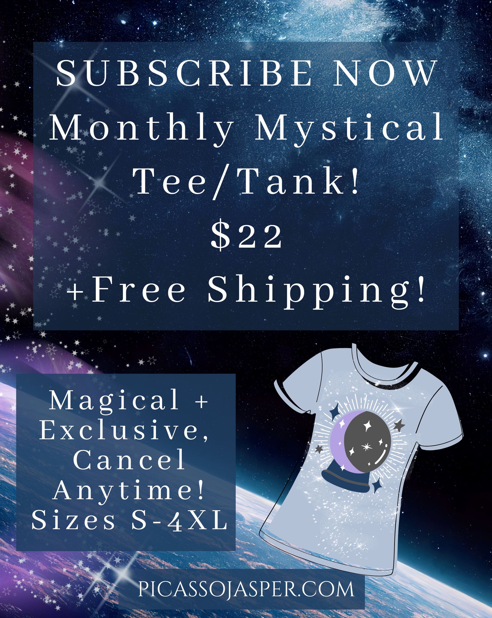 Saged & Stoned, Monthly Tee/Tank Subscription + Free Shipping!