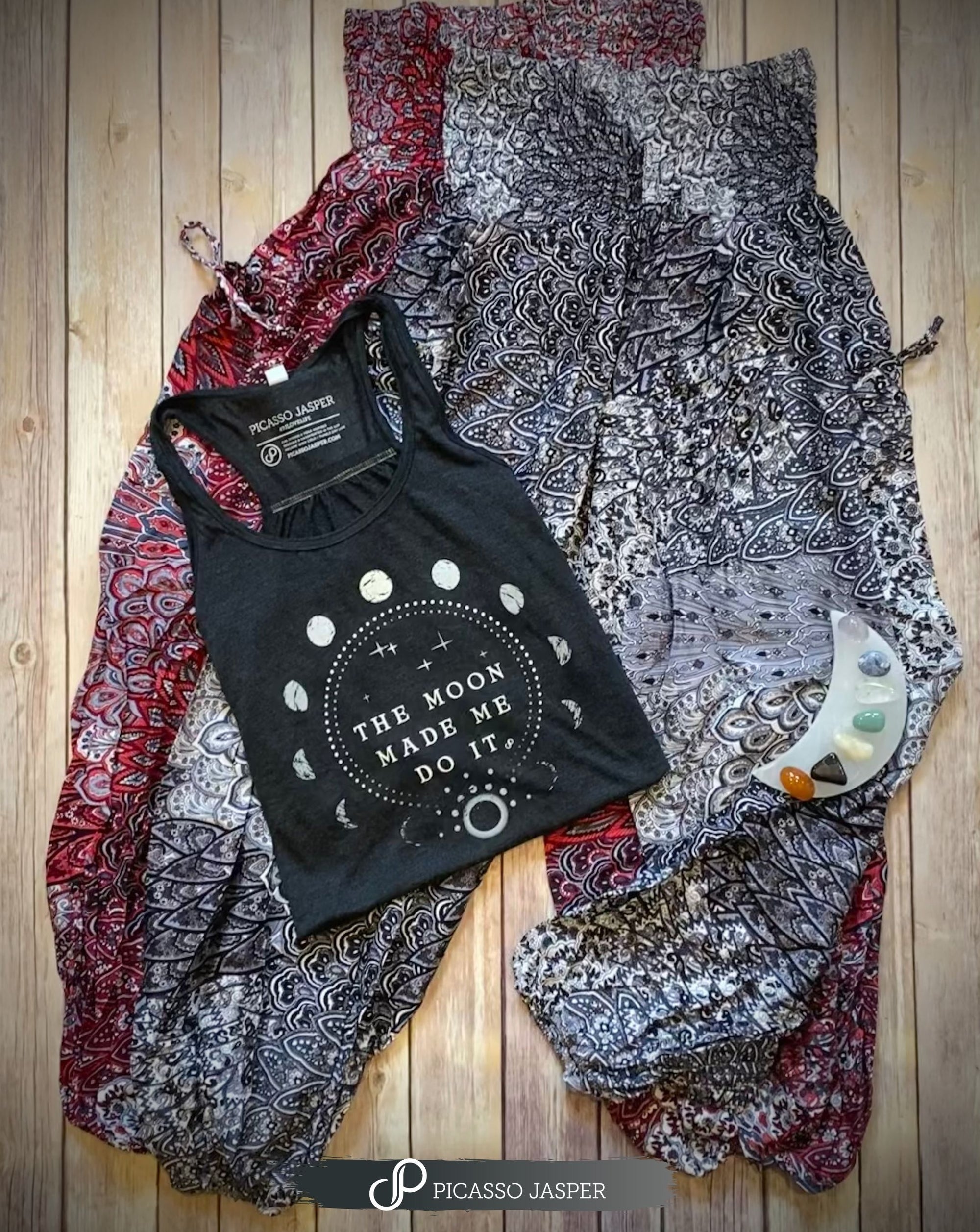 The Moon Made Me Do It, Gray Tank & Two Pocket Magic Pant, Bundle!