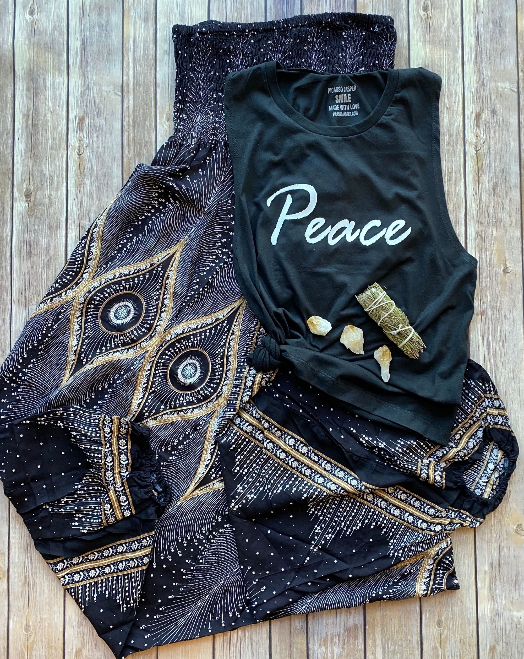 Peace & Goddess Vibes + Crystal + Surprise Sage- Bundle!