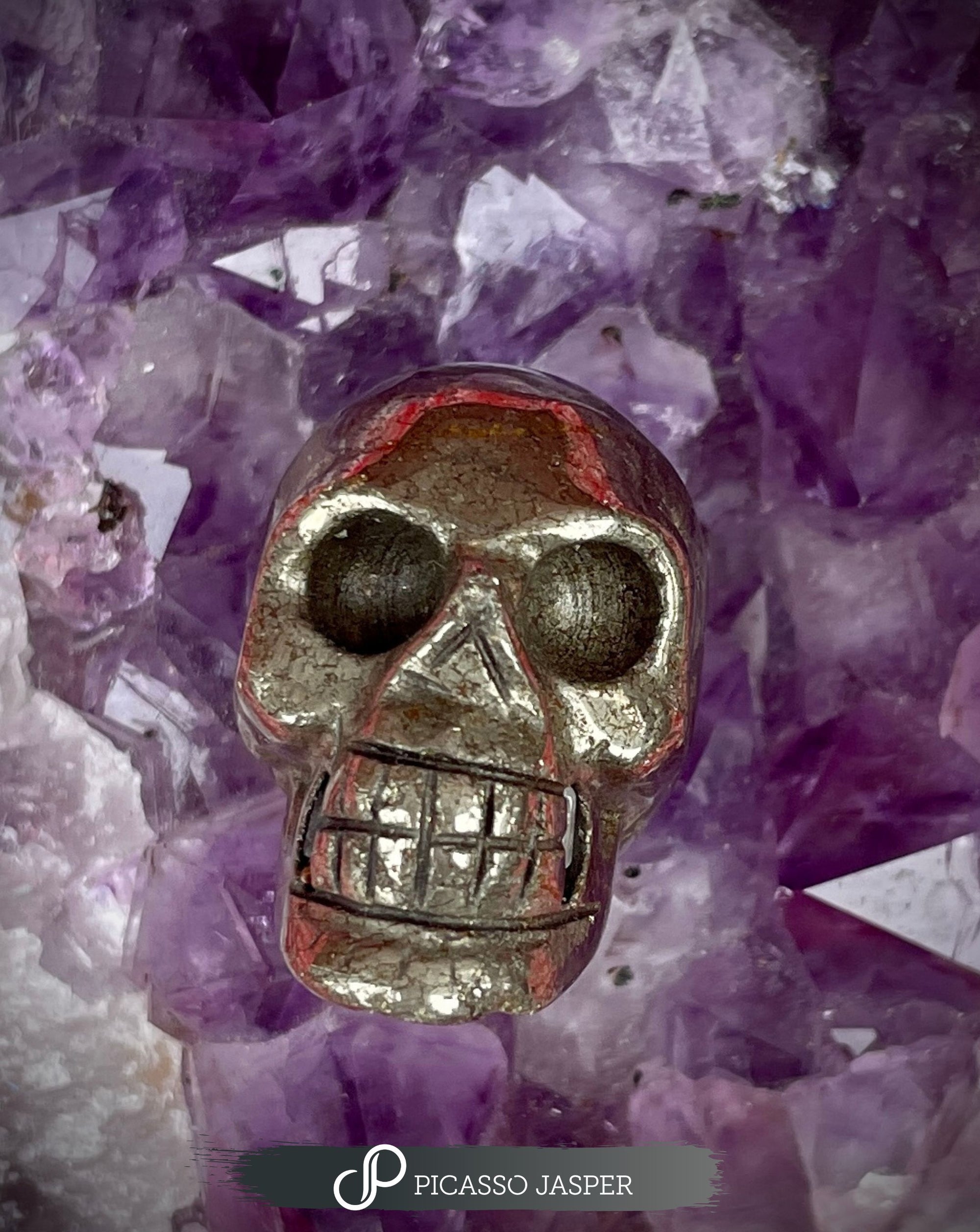 Pyrite Skull, Attract Abundance + Luck + Money