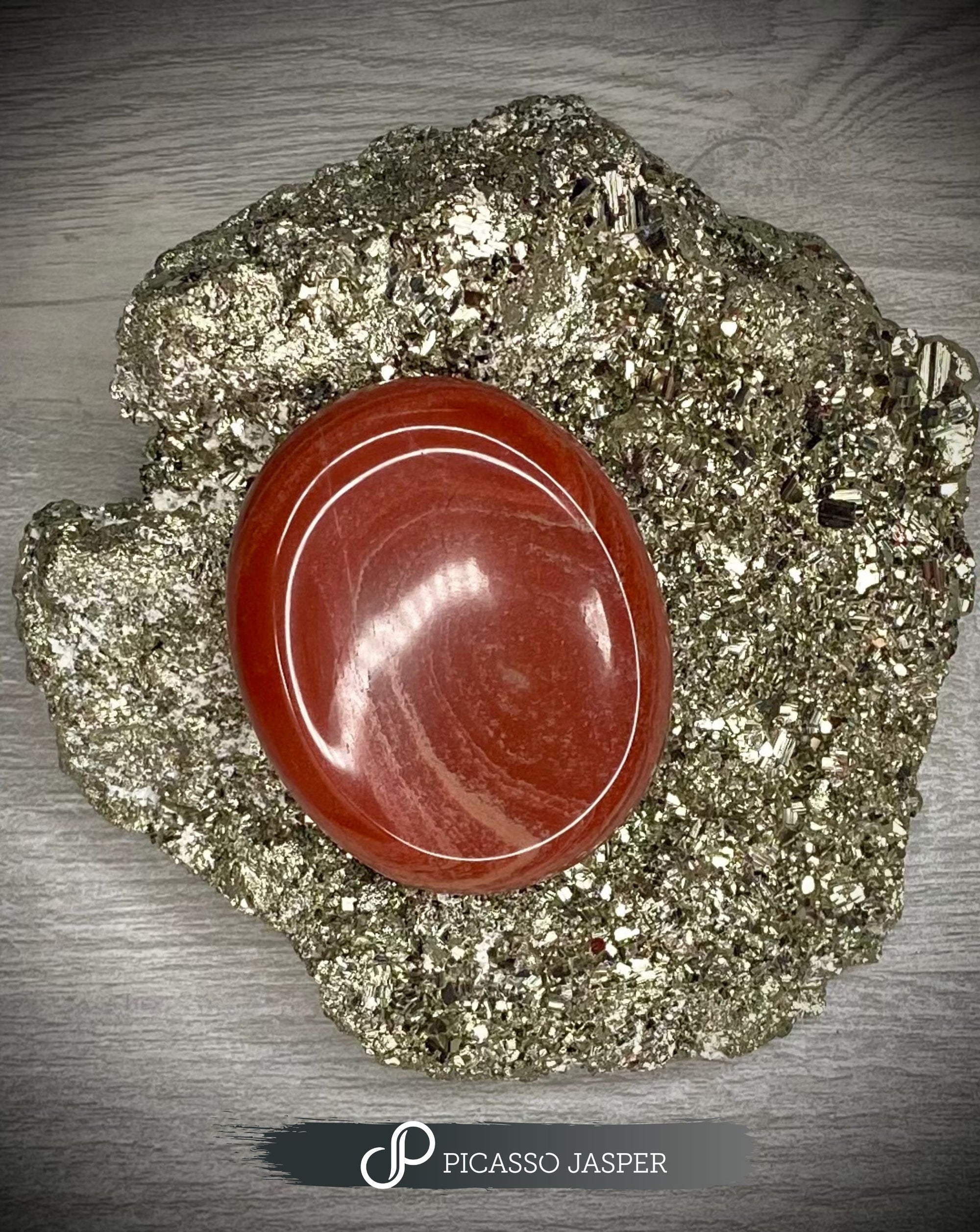 Red Jasper Worry Stone, Grounding & Nurturing
