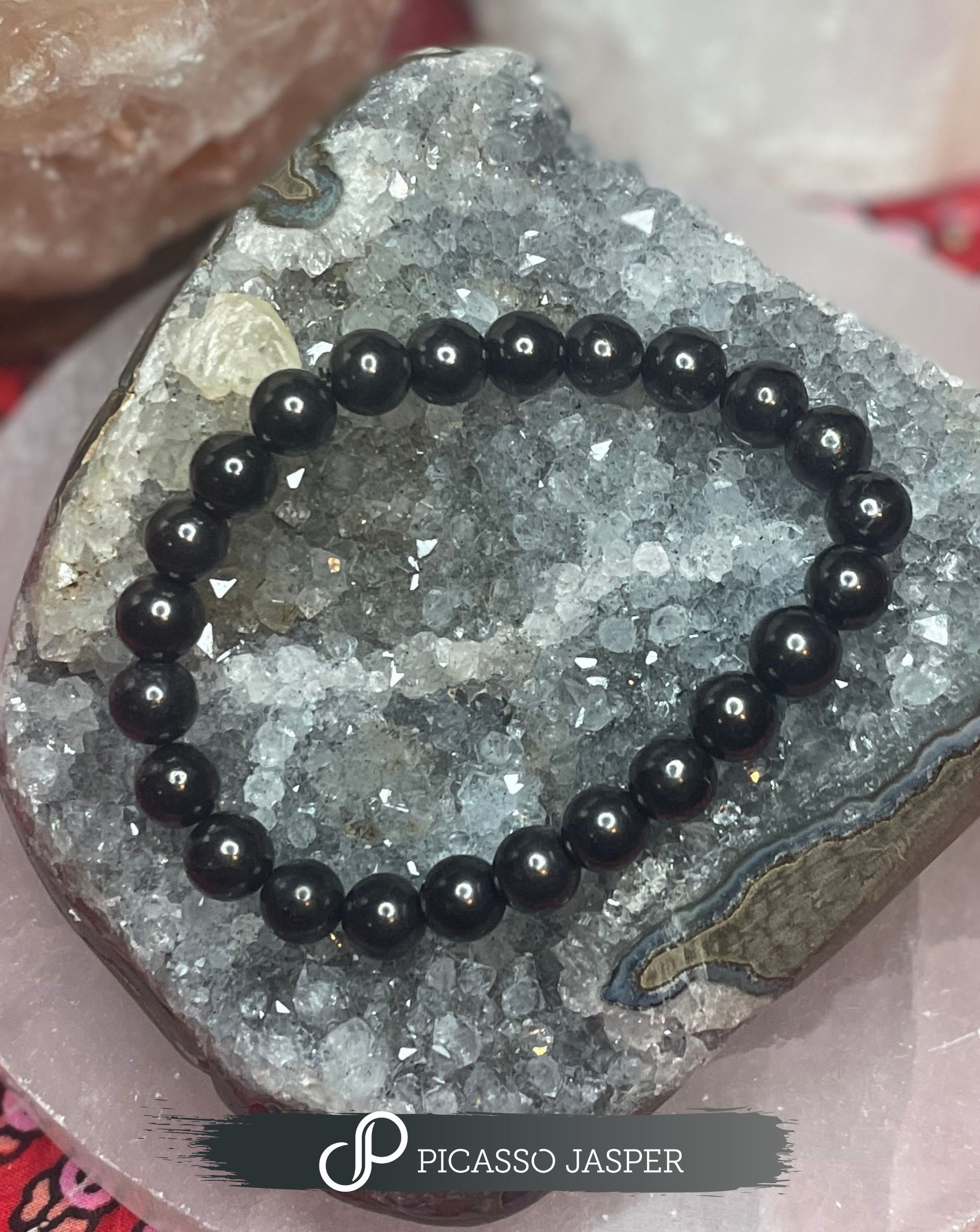 Shungite, EMF Protective & Aura Cleanse Bracelet-  8mm bead