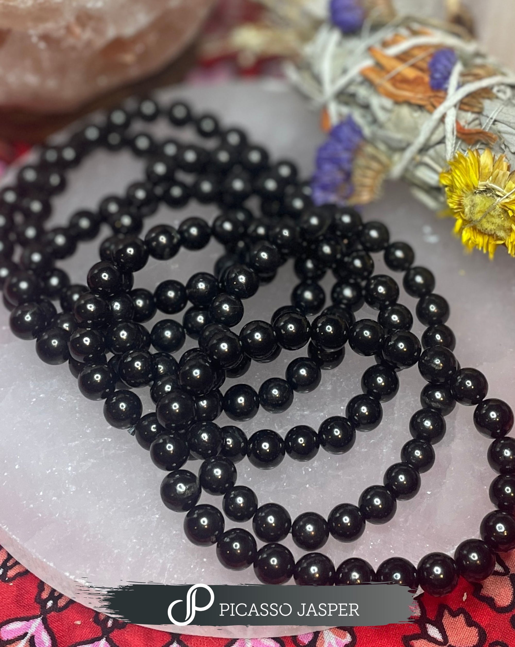Shungite, EMF Protective & Aura Cleanse Bracelet-  8mm bead