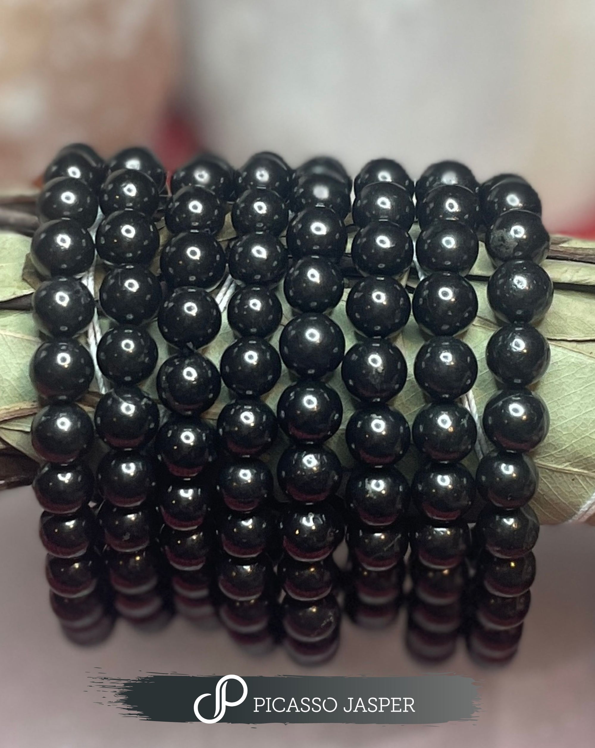 Shungite, EMF Protective & Aura Cleanse Bracelet-  8mm bead