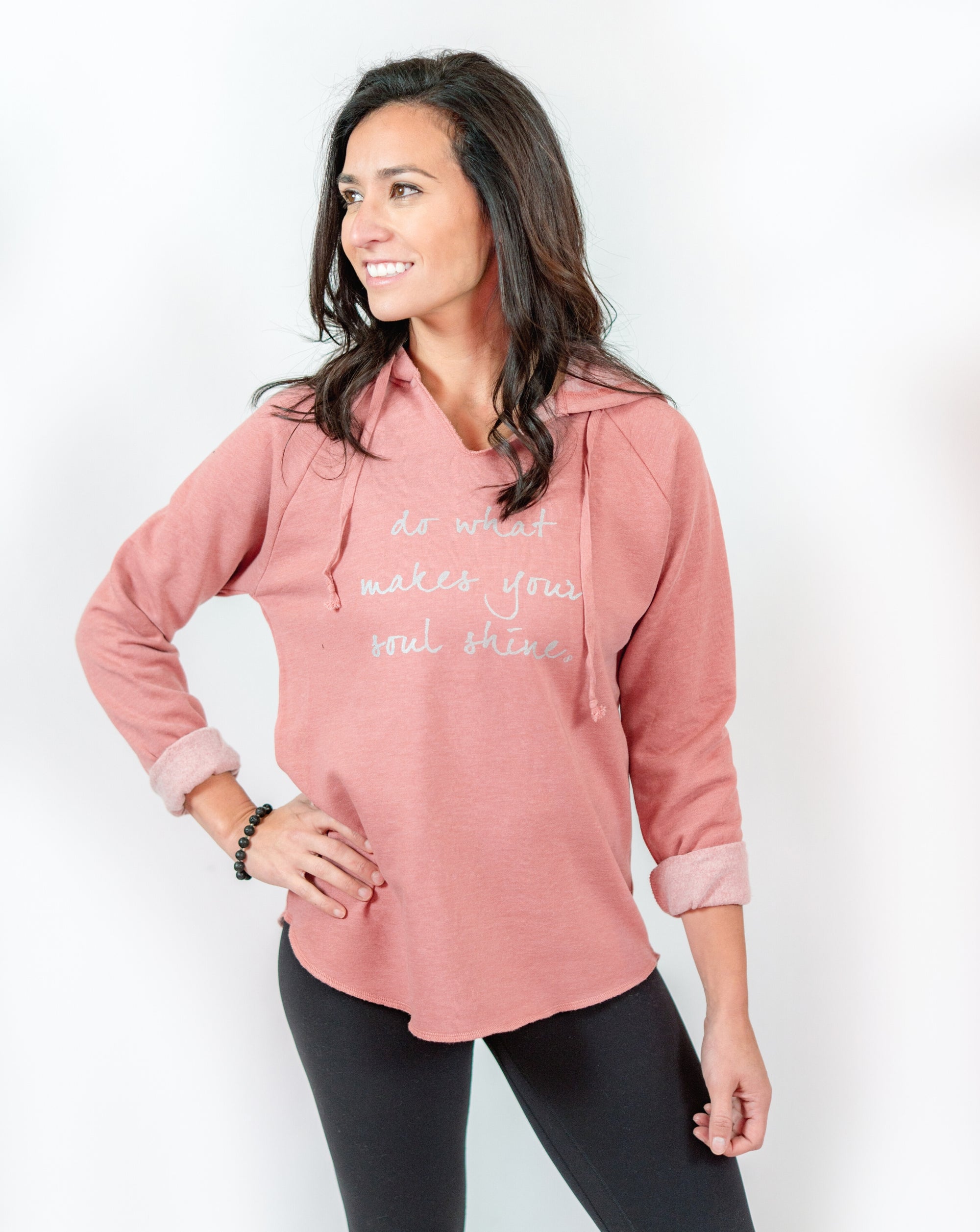 Last Few! Do What Makes Your Soul Shine, V-notch Hoodie Fleece