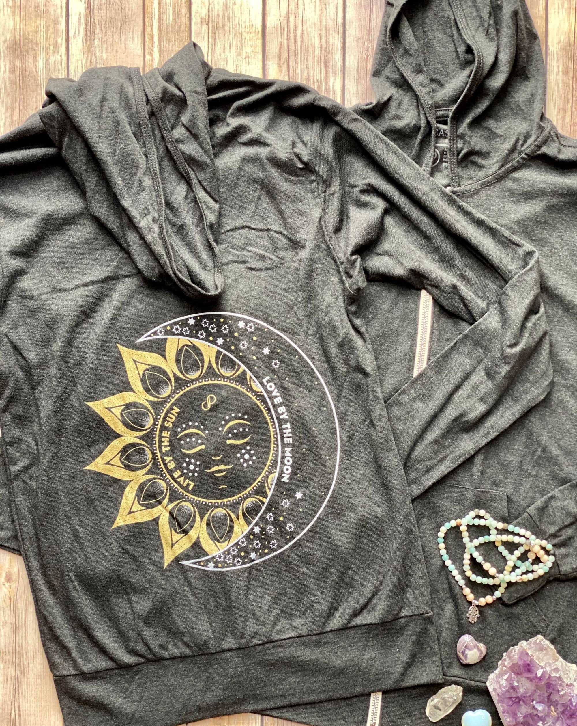 Last Ones! Live by the Sun, Love by the Moon, Unisex Zip Hoodie