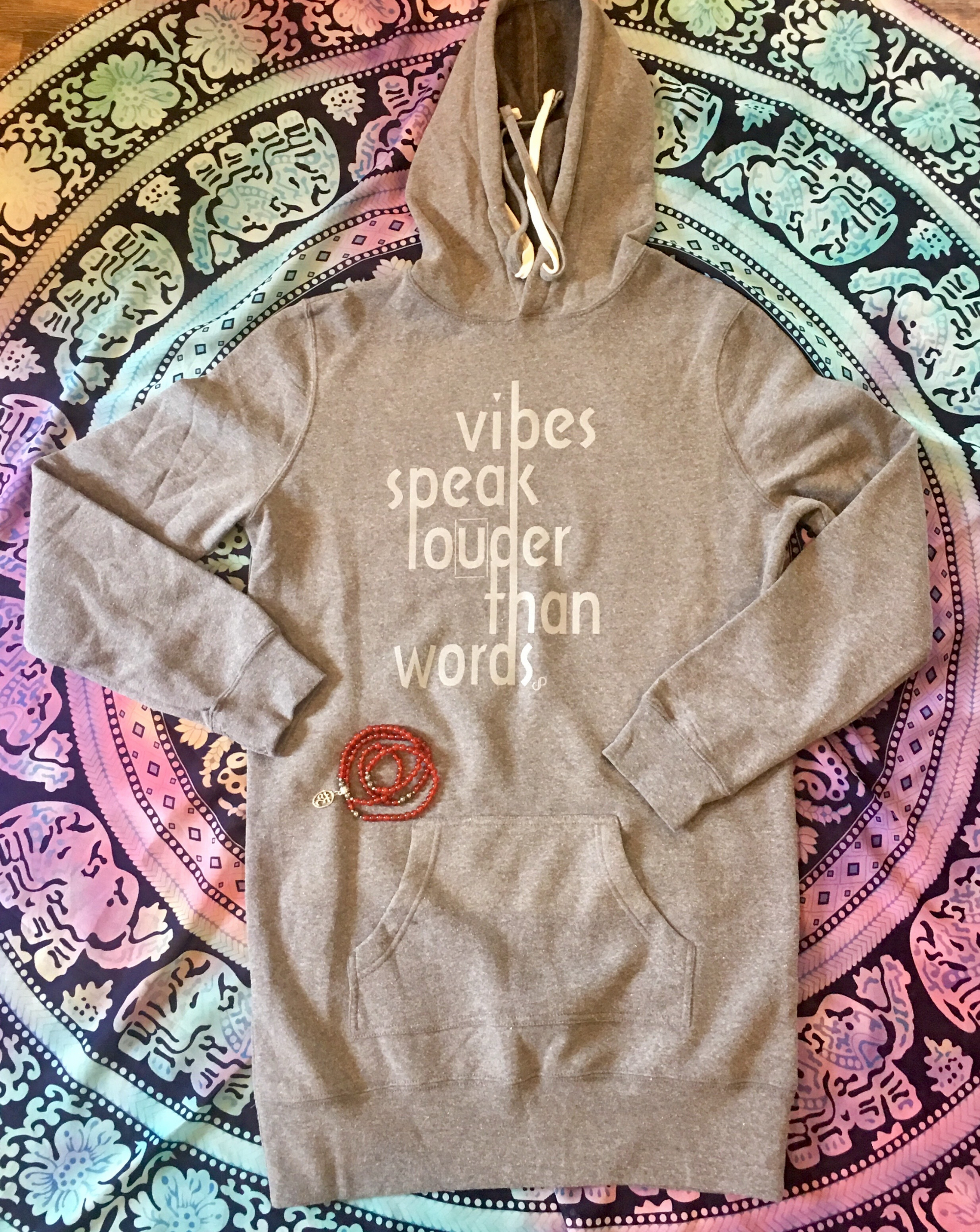 Vibes Speak Louder Than Words Sweatshirt Dress