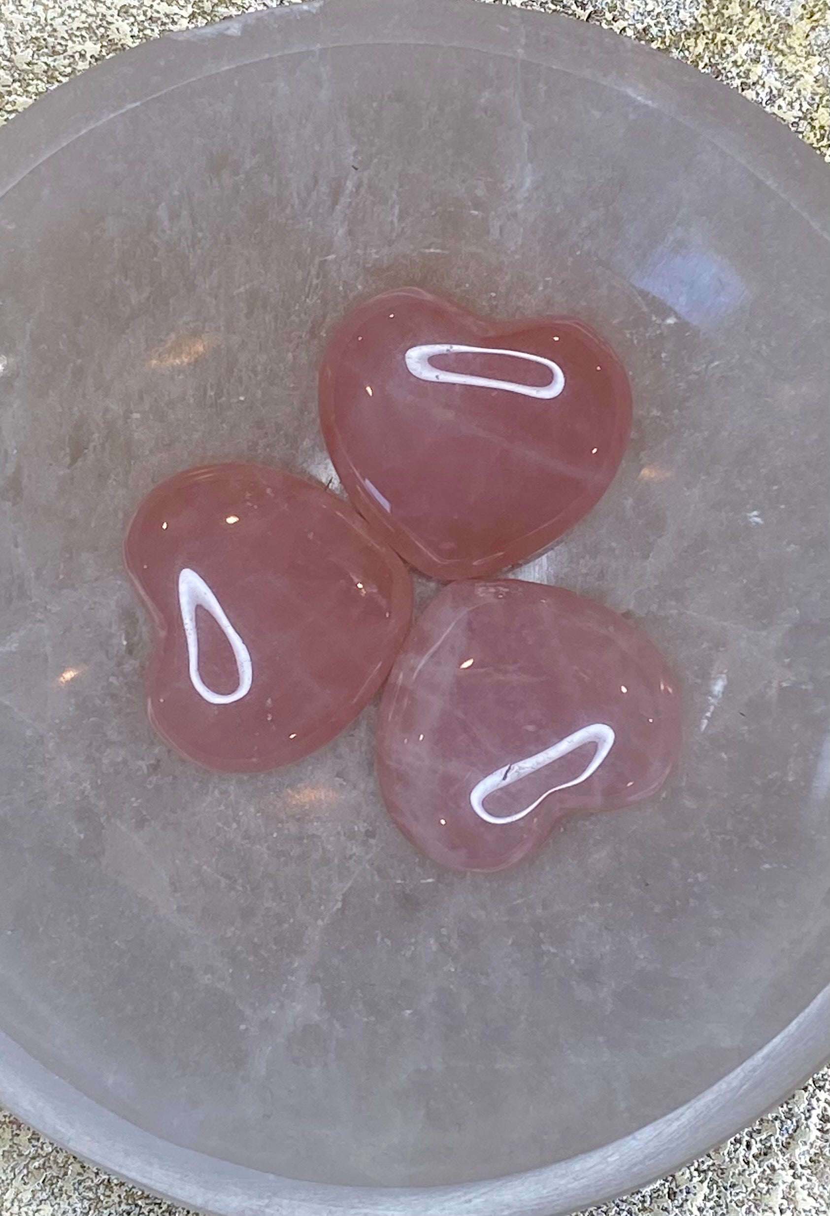 Rose Quartz Puffy Heart- Unconditional Love + Healing