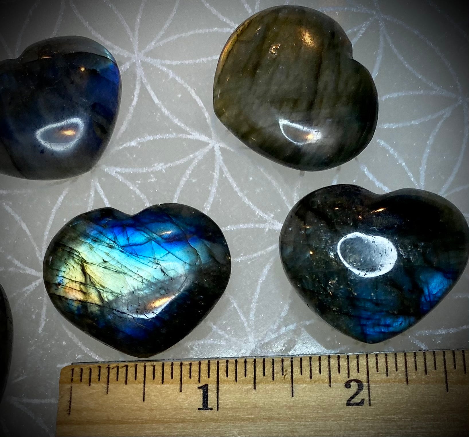 Labradorite Heart- Intuition + Protection