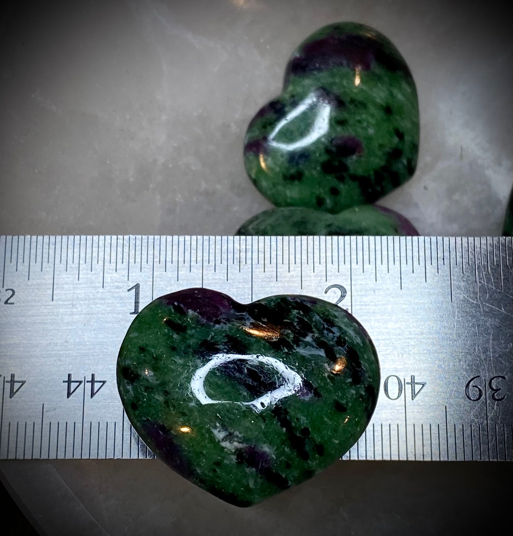 Ruby Zoisite Heart- Optimism, Hope + Personal Growth