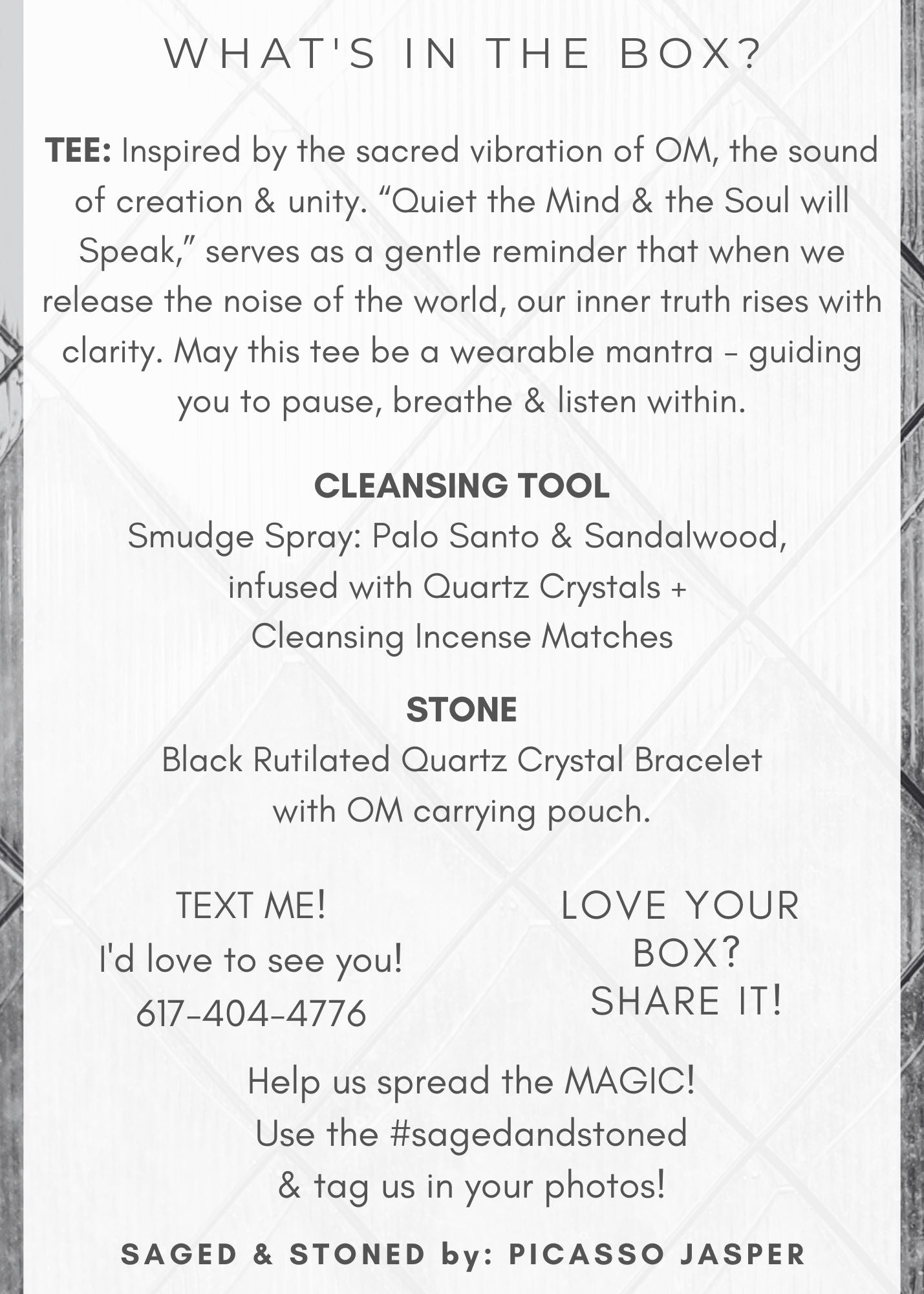 OM - Sacred Vibration: SAGED & STONED Ritual Bundle
