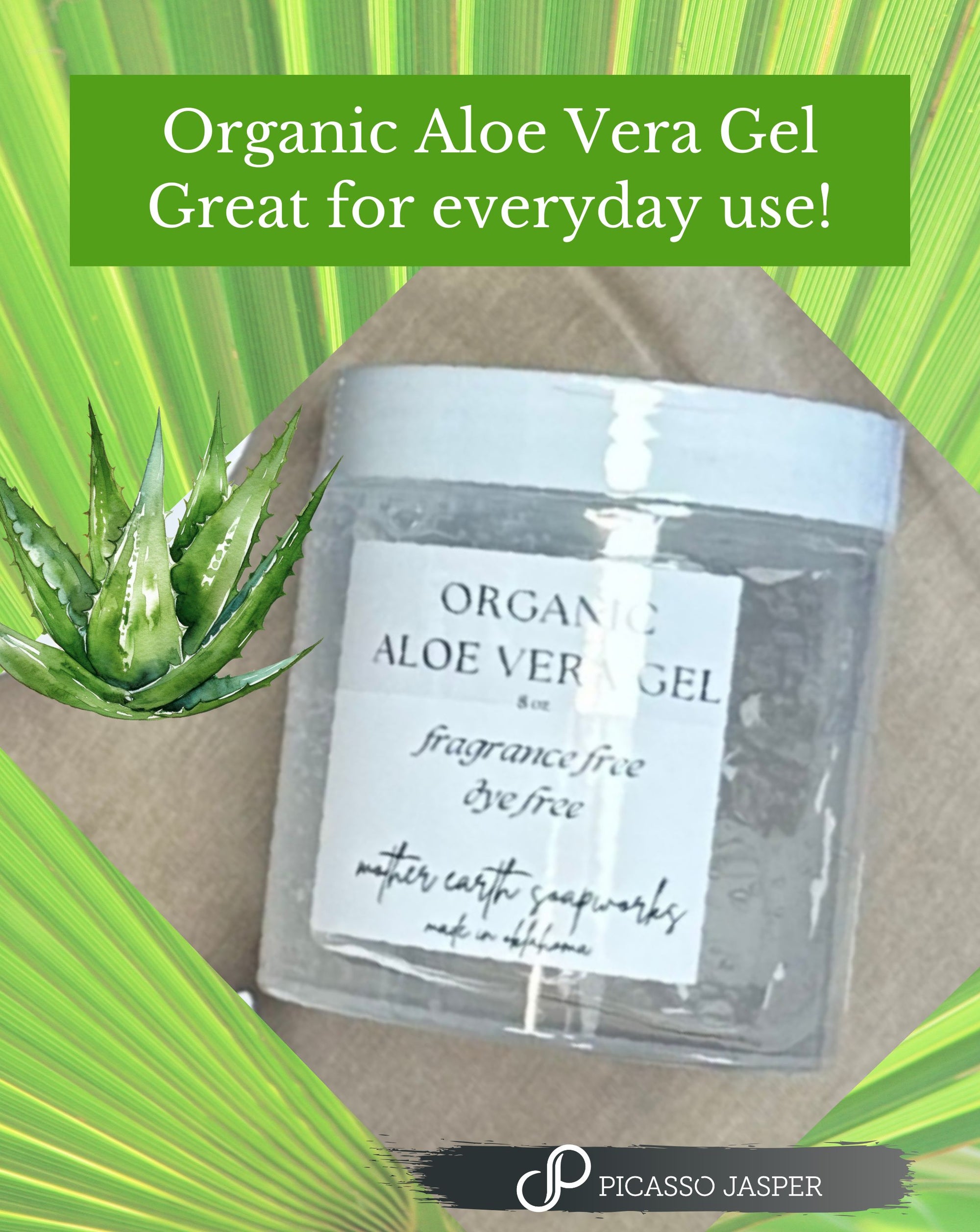 Organic Aloe Vera Gel- restorative + hydrating