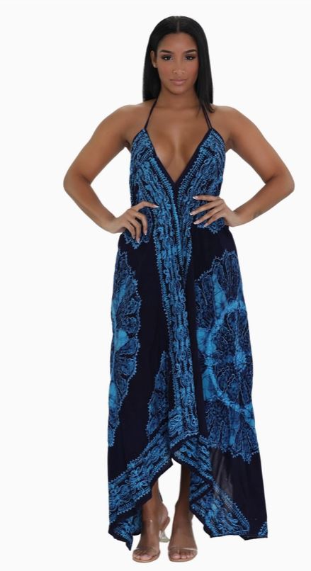 astral silk maxi dress Last Ones! Astral Batik Scarf Dress