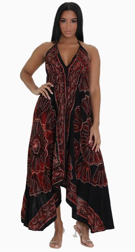 Astral Batik Scarf Dress