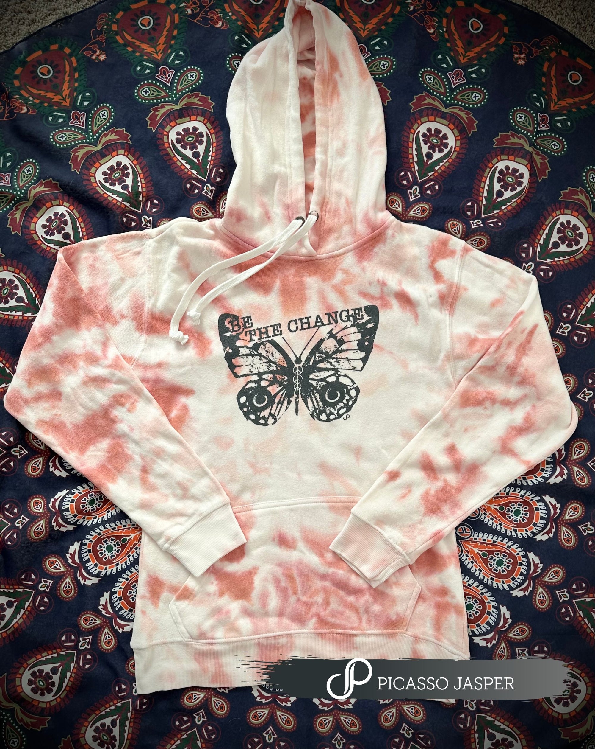 Be the Change: Butterfly, Tie Dye Hoodie