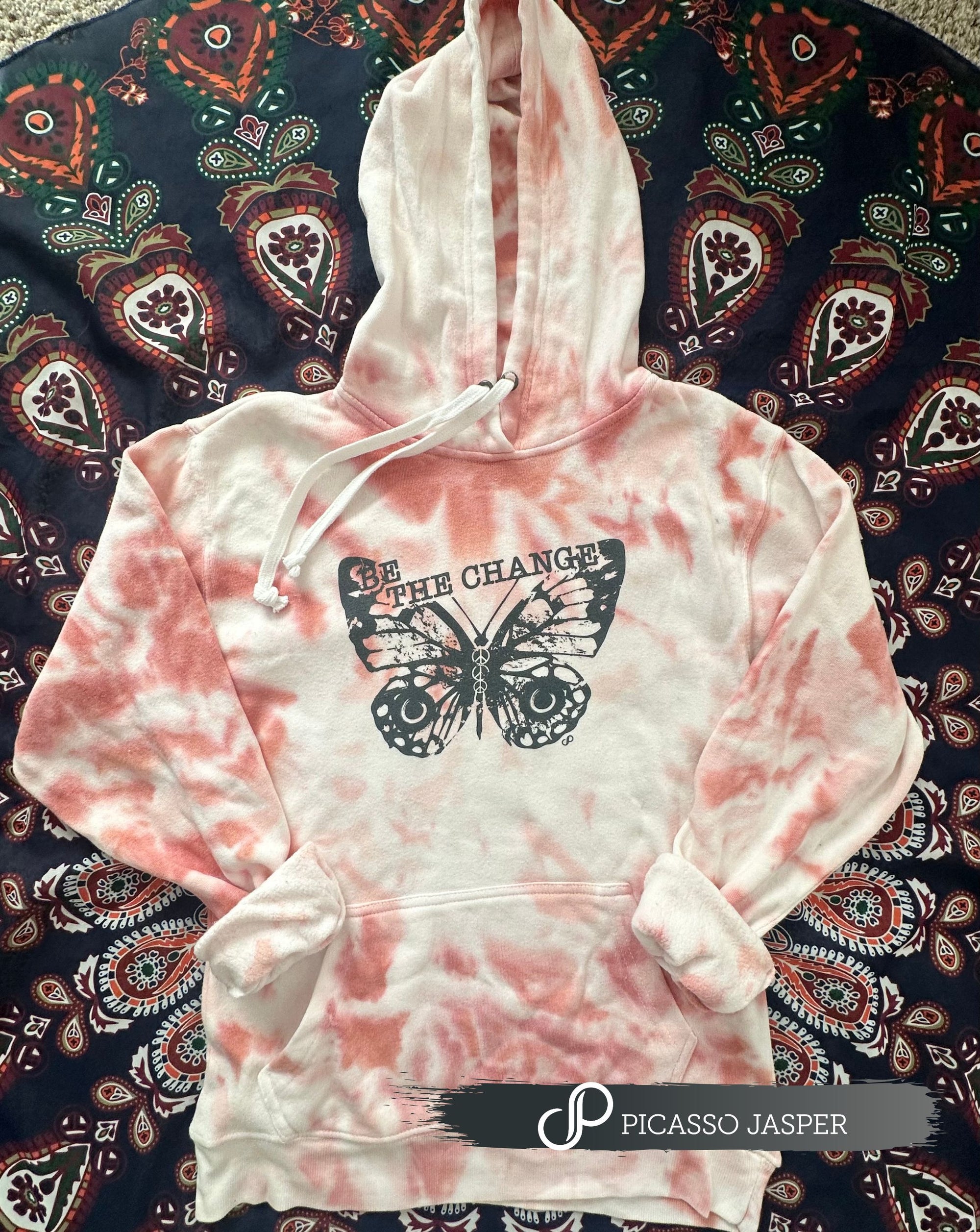 Be The Change, Butterly- Tie Dye Sweatshirt + Jogger +  Crystal, Bundle!