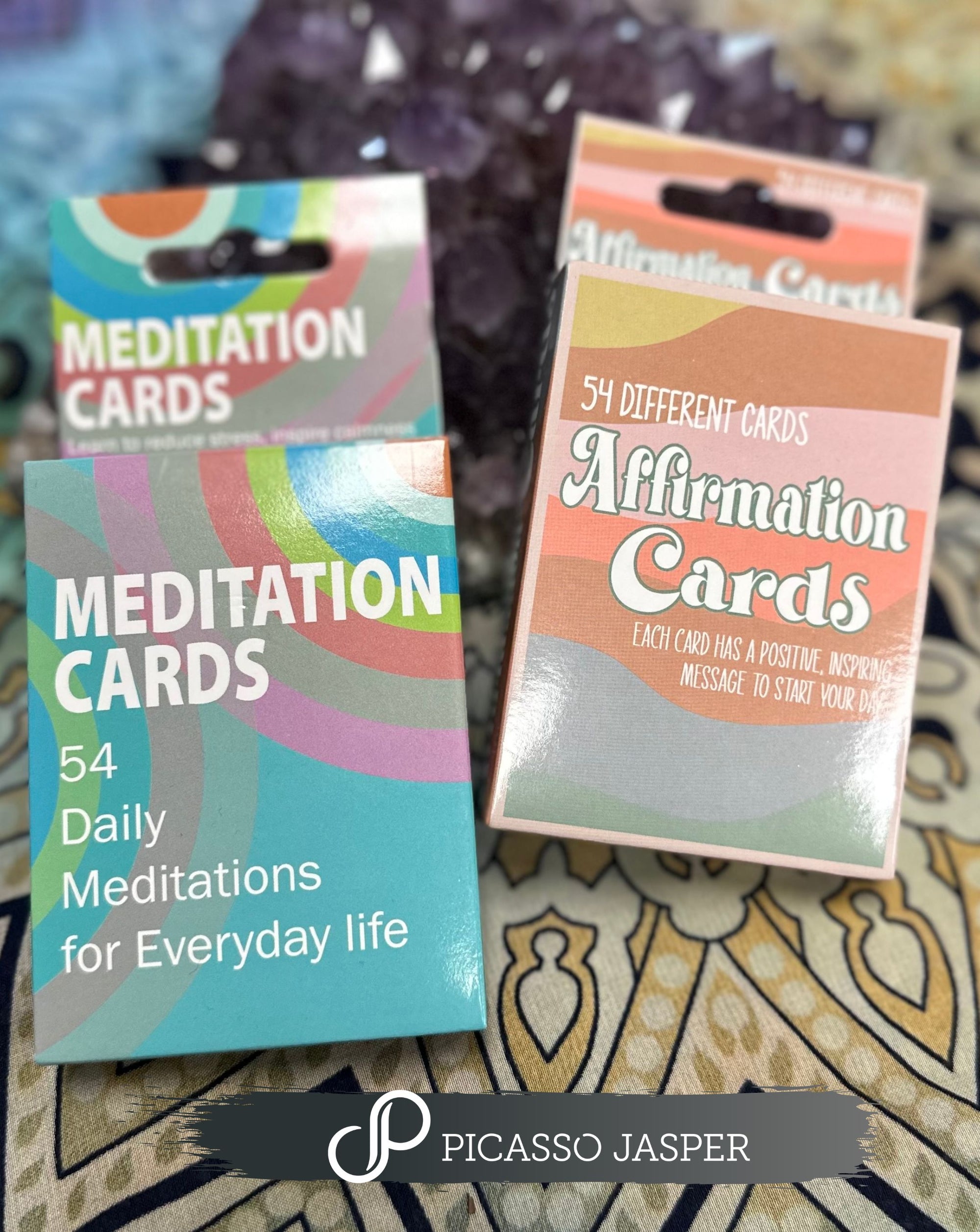 Meditation & Affirmation Card Decks Bundle: 2 Decks