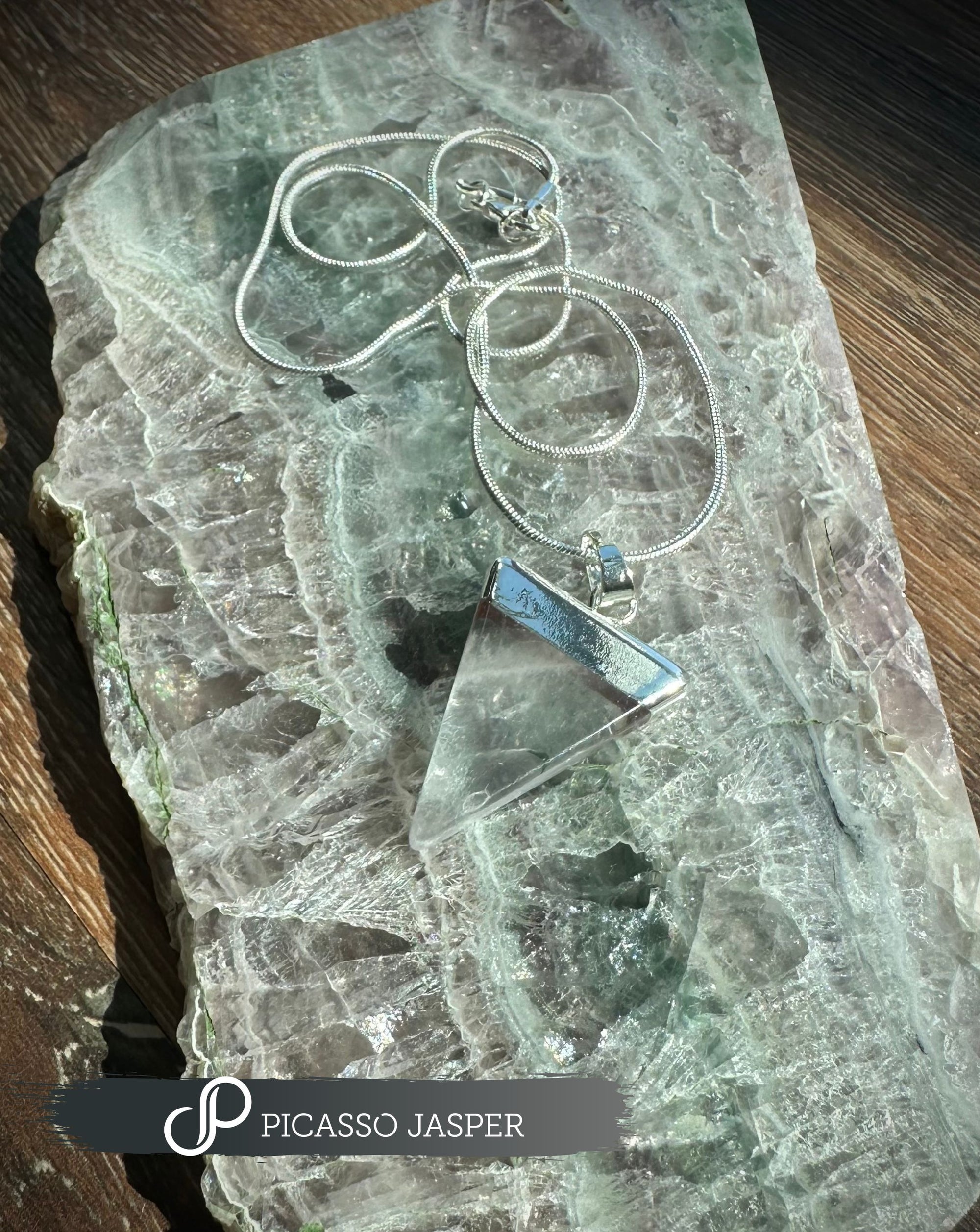 Clear Quartz Triangle Pendant, with 18" Necklace: Master Healer