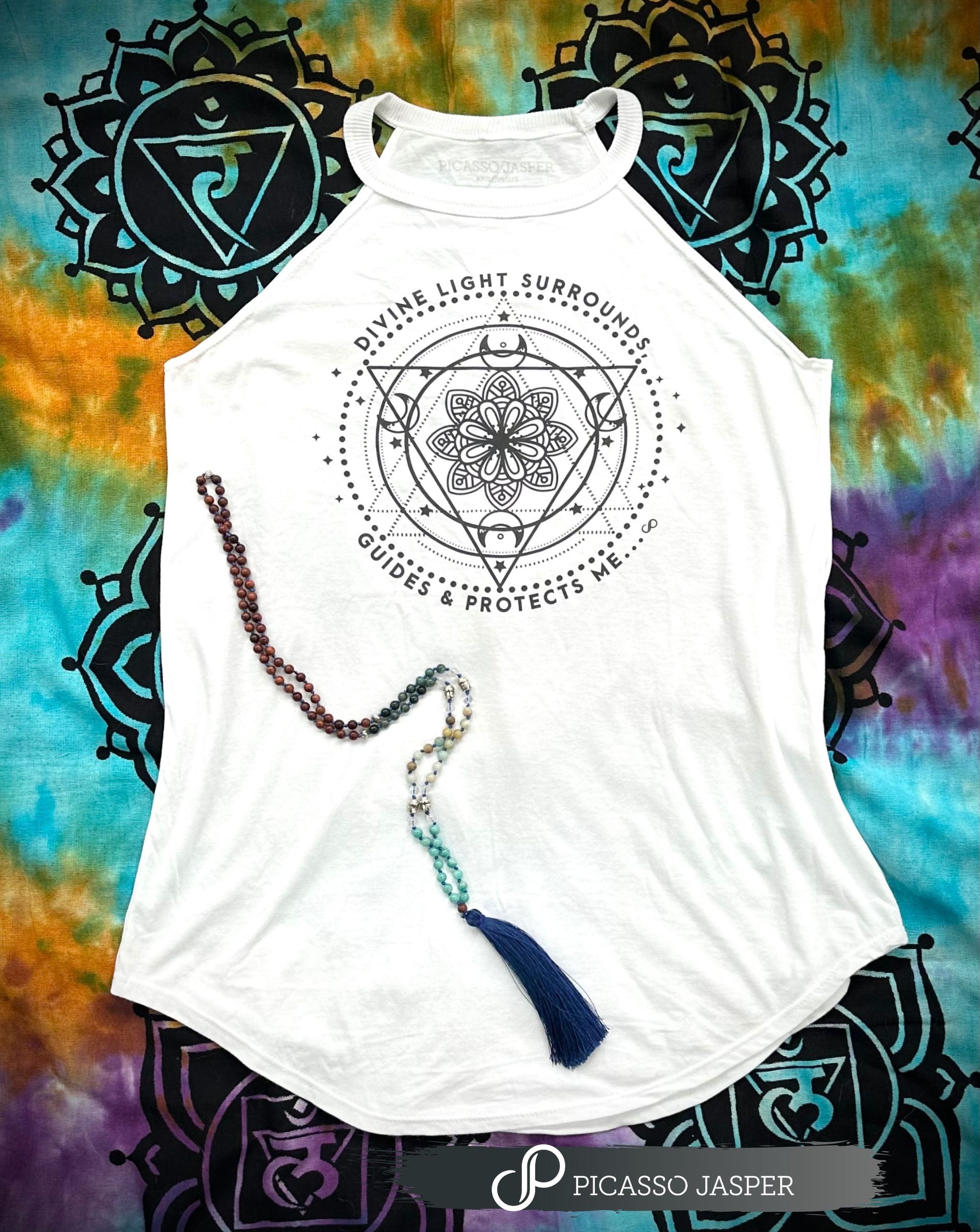 Divine Light Surrounds, Guides & Protects Me, High-neck Tank