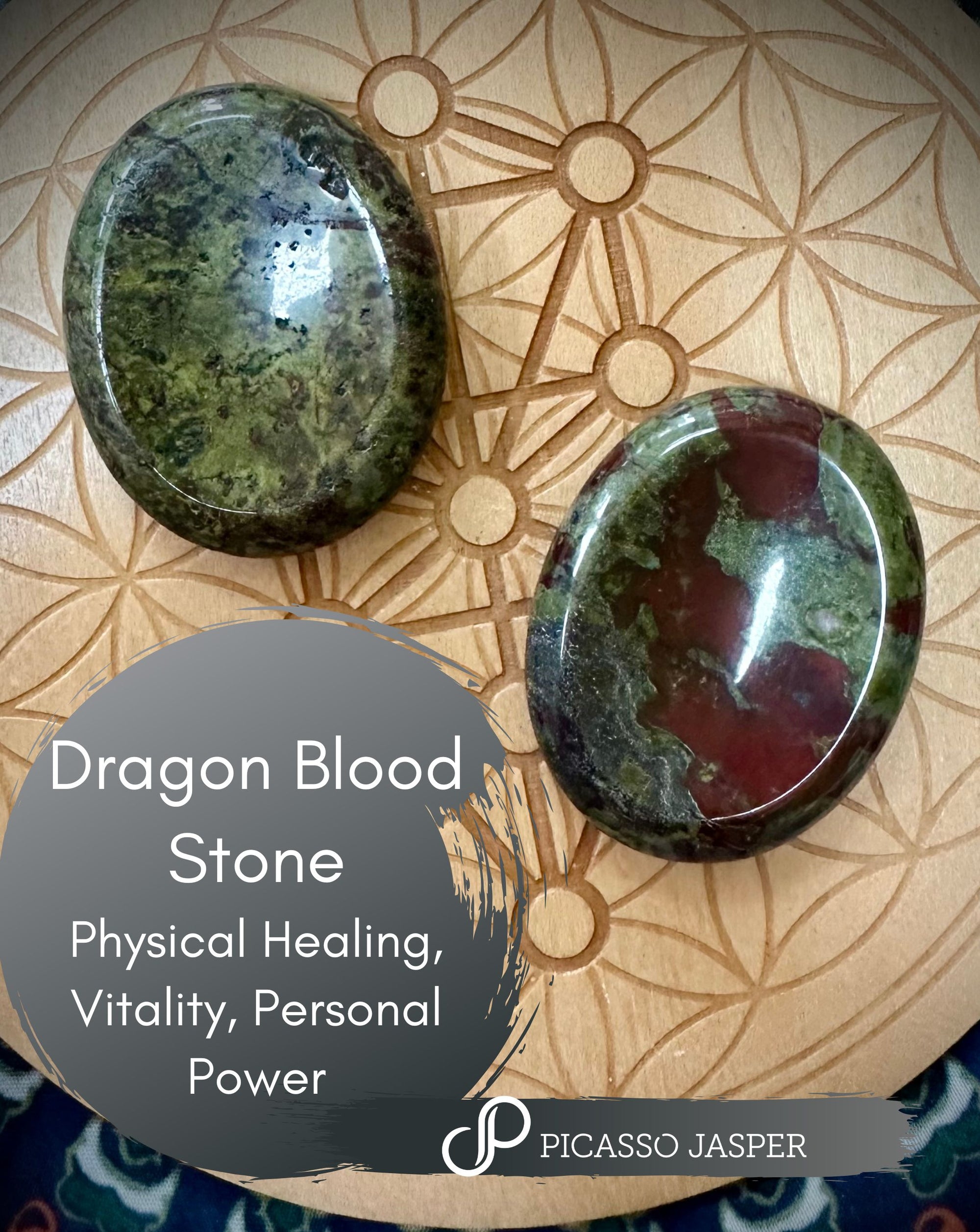 Dragon Blood Jasper, Worry Stone: Physical Healing, Vitality & Personal Power