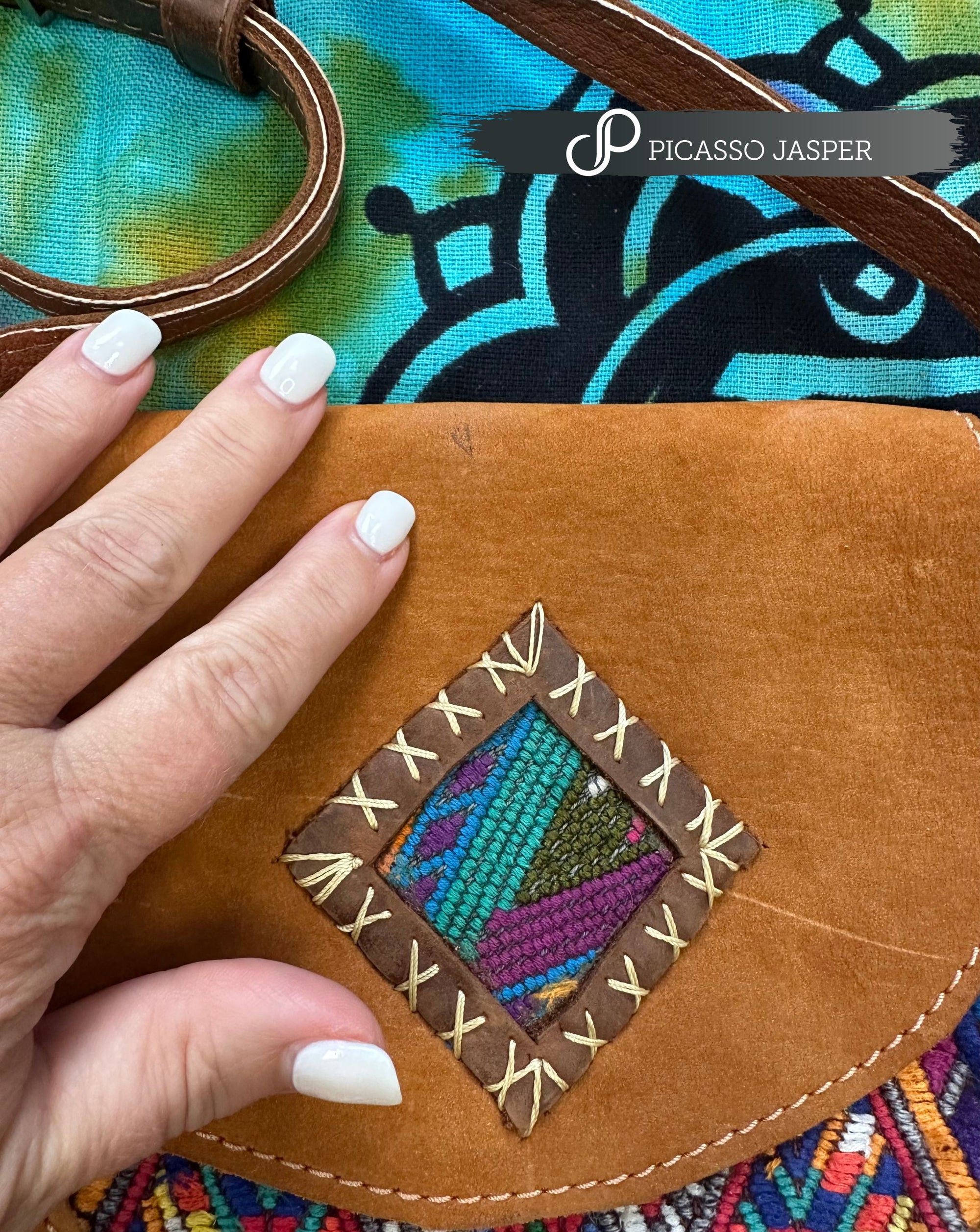 Embroidered Crossbody Bag or Strap Tote