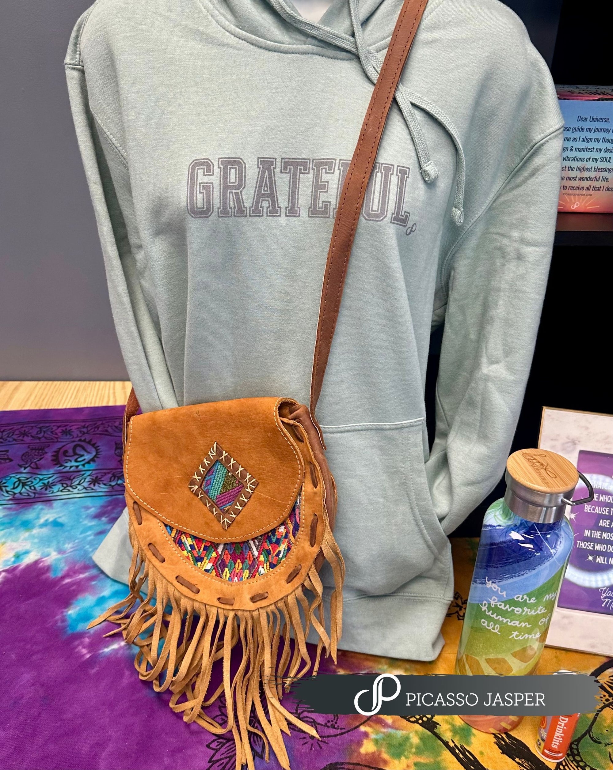 Embroidered Crossbody Bag or Strap Tote